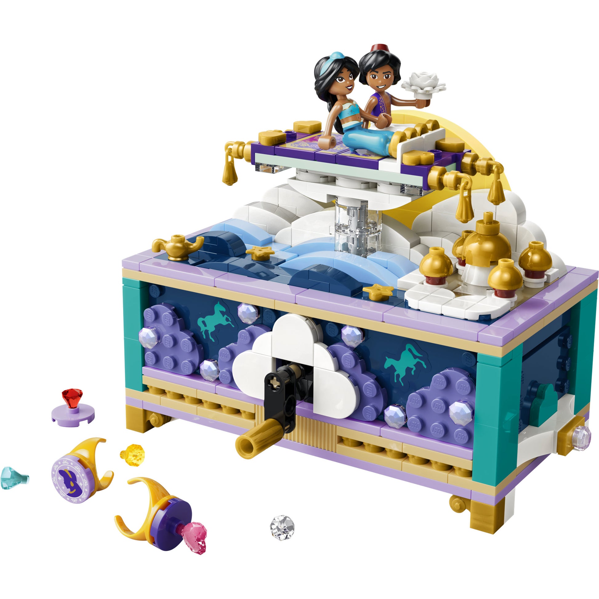 Assembled LEGO 43295 Disney Princess Jasmine's Jewelry Box