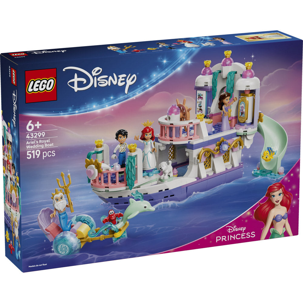 LEGO 43299 Disney Princess Ariel's Royal Wedding Boat Set in packaging