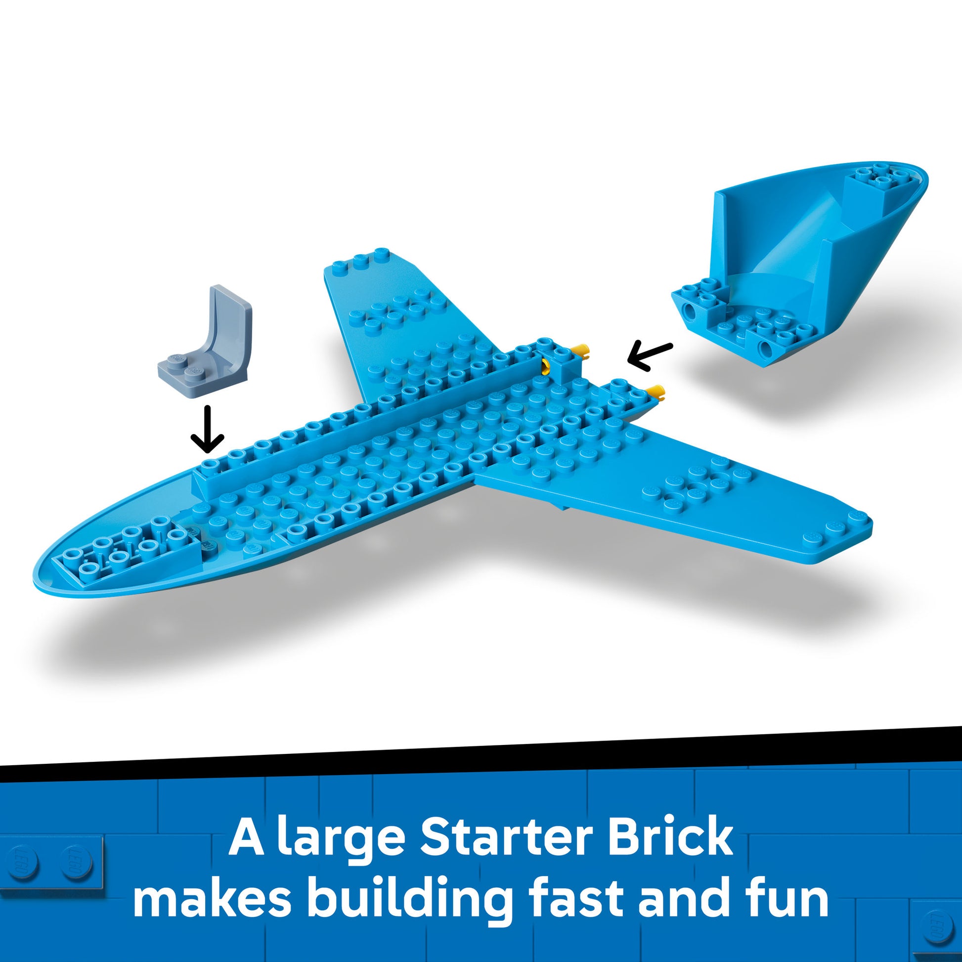 Base starter brick for LEGO 60492 City Passenger Jet Set