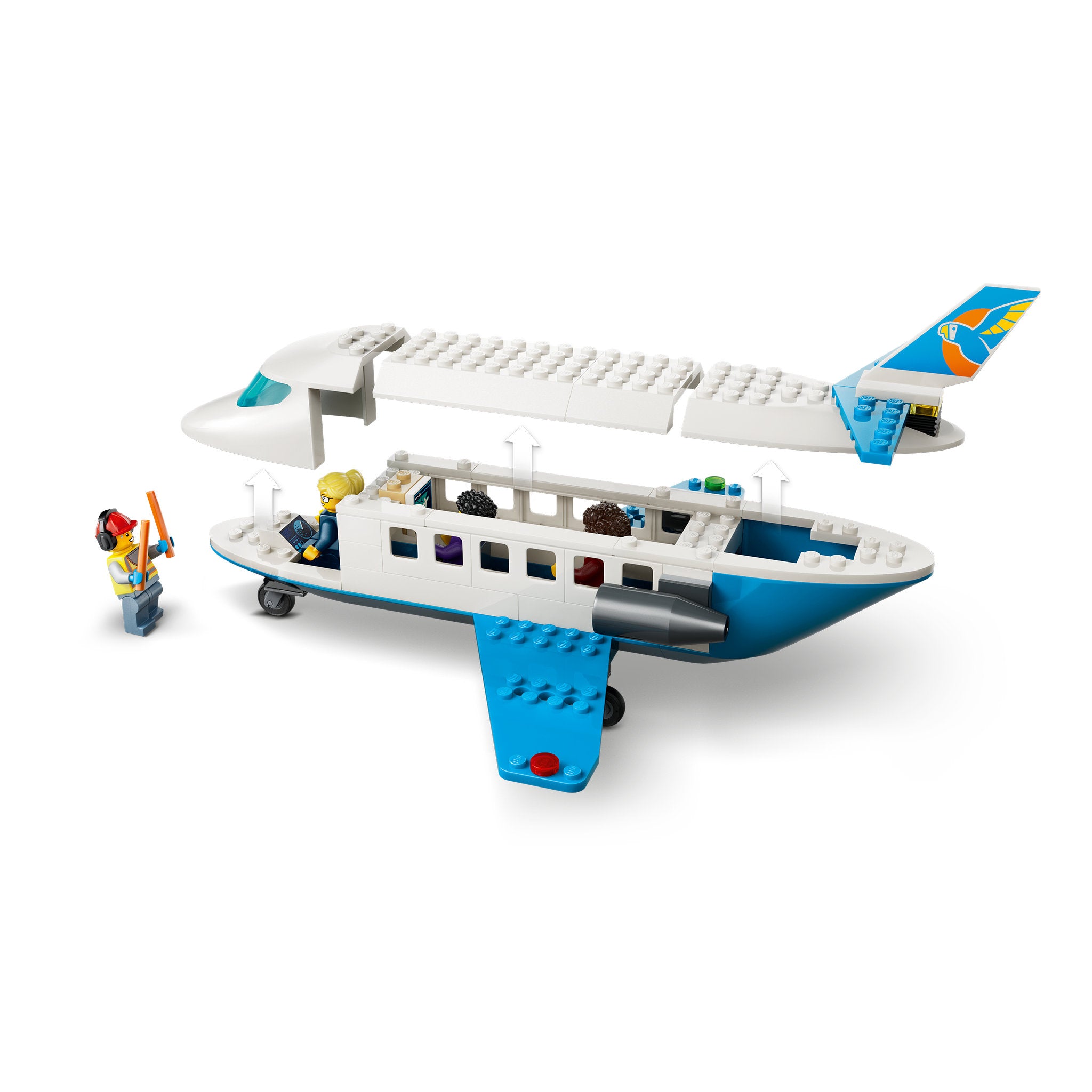 The plane opening up, in the LEGO 60492 City Passenger Jet Set