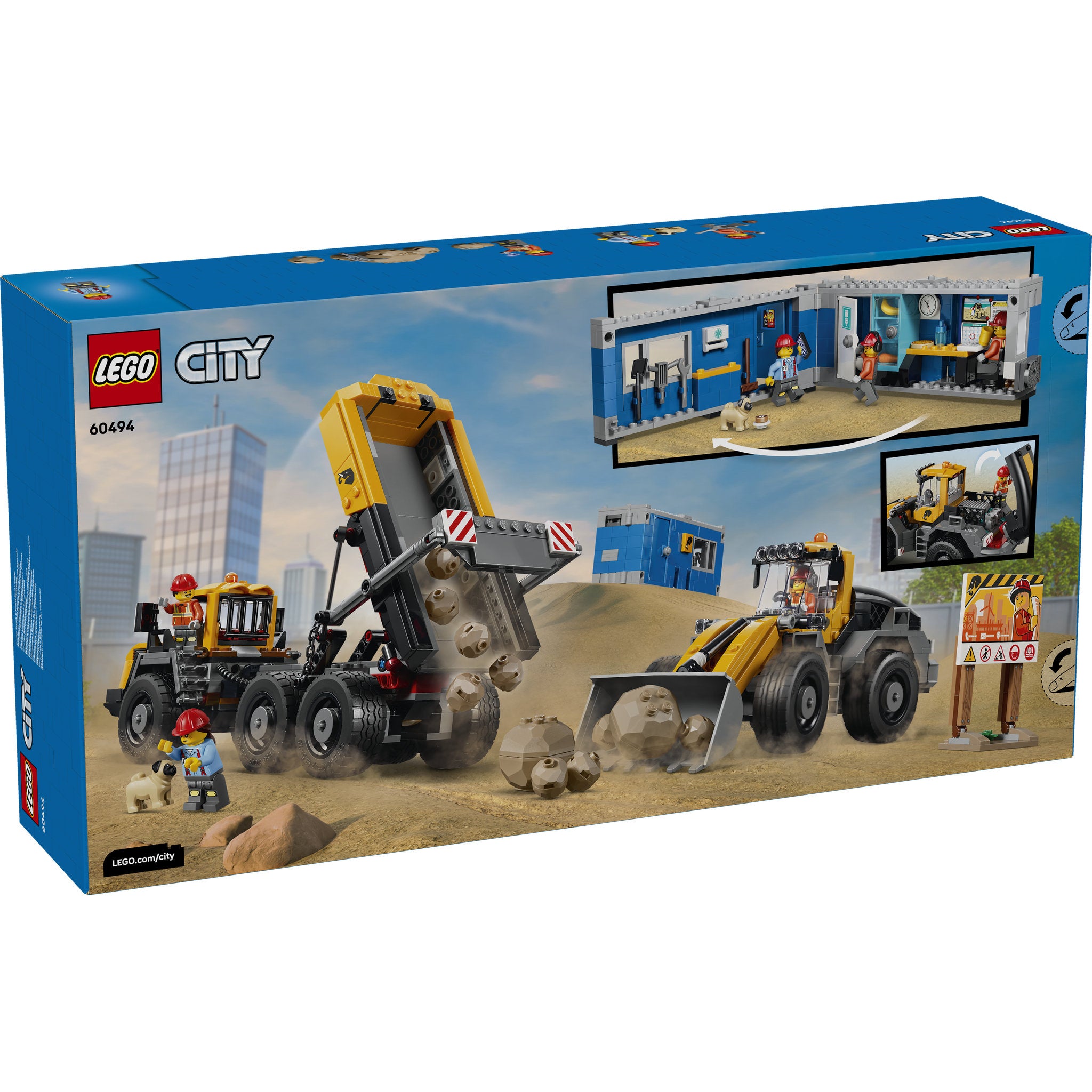 LEGO 60494 City Dump Truck & Front End Loader Set in packaging