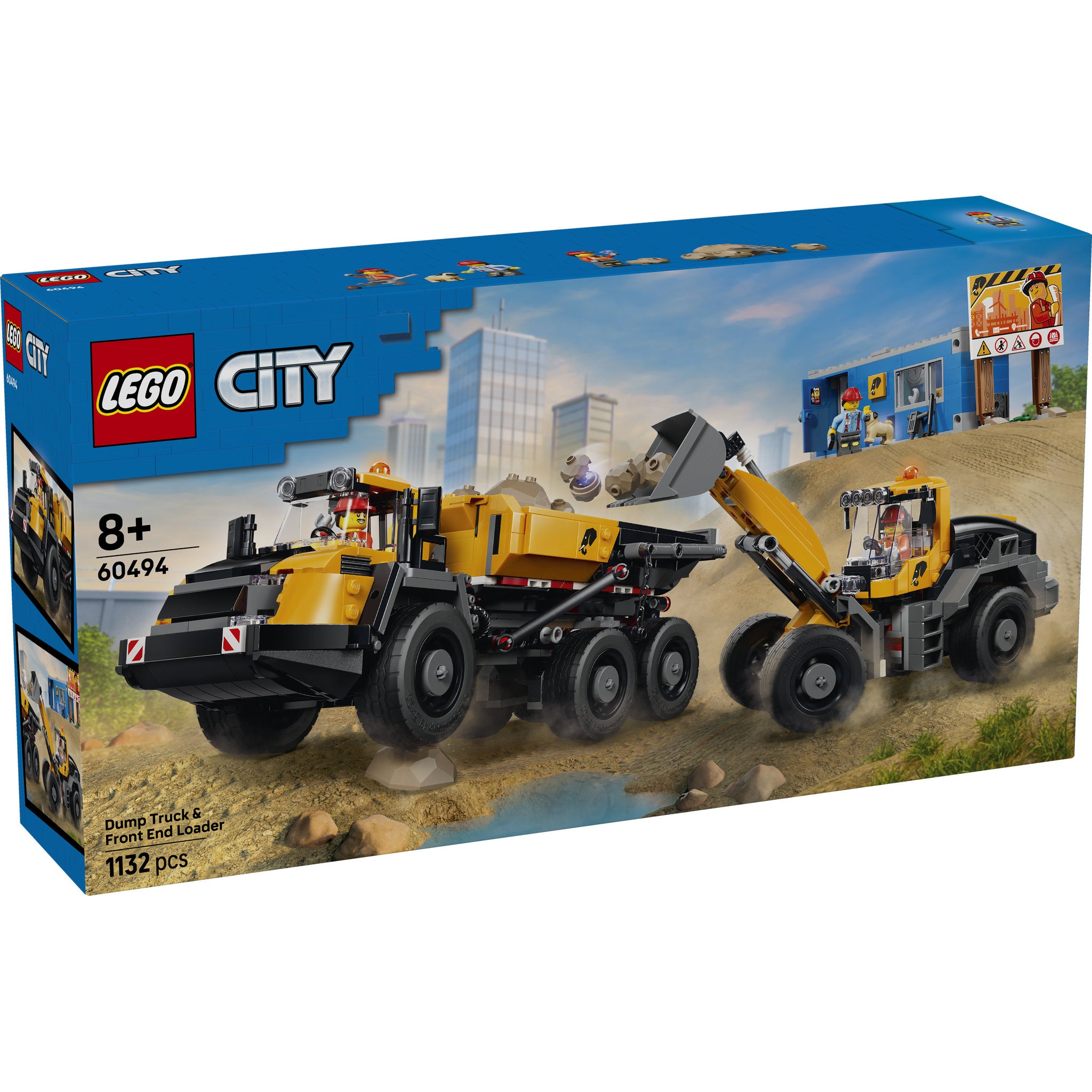 LEGO 60494 City Dump Truck & Front End Loader Set in packaging
