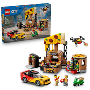 LEGO 60496 City Pizza Delivery Experience With Vehicles Set in packaging, and assembled