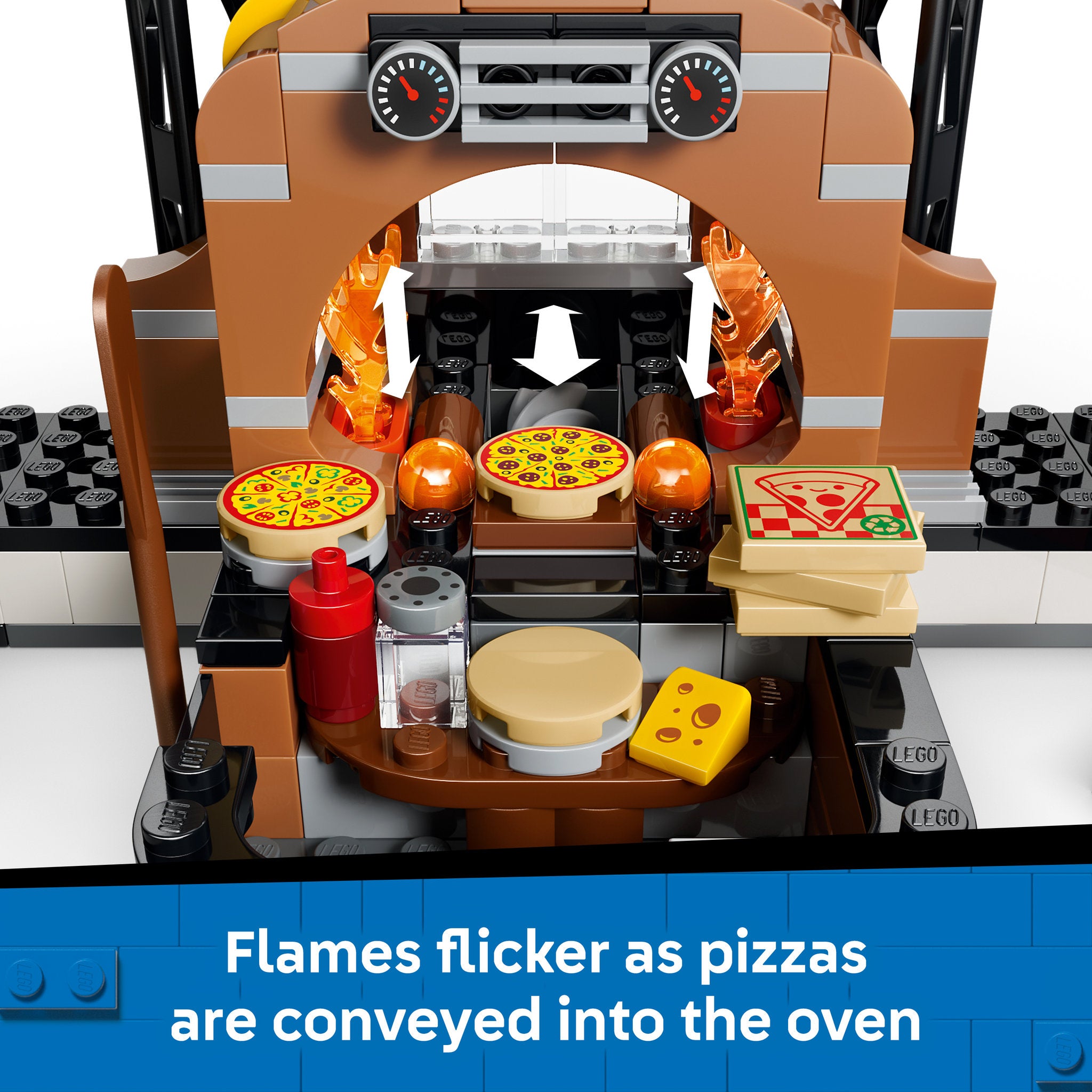 Pizza oven in LEGO 60496 City Pizza Delivery Experience With Vehicles Set