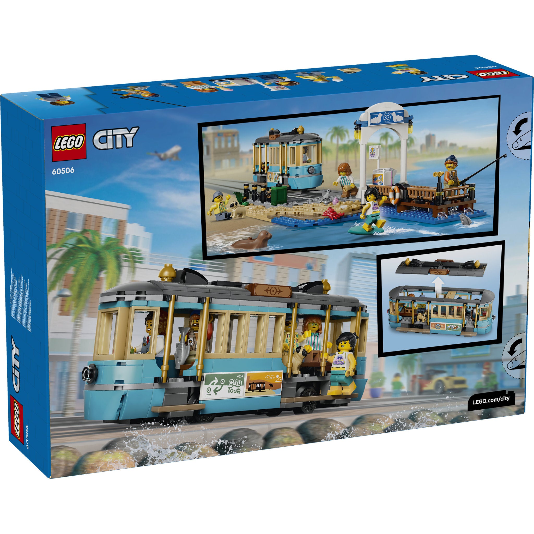 LEGO 60506 City Classic Beach Streetcar Set in packaging