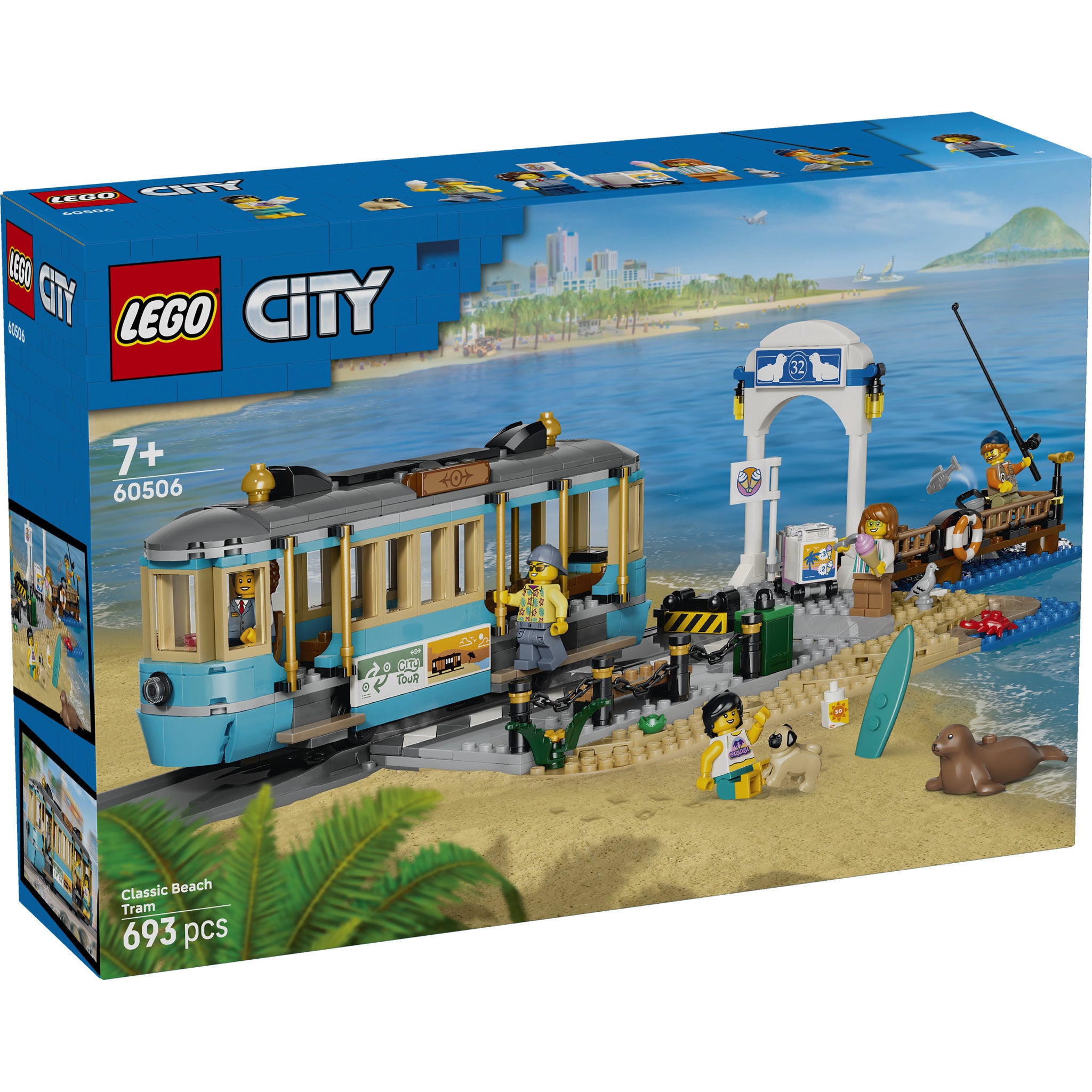 LEGO 60506 City Classic Beach Streetcar Set in packaging