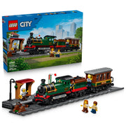 LEGO 60511 City Vintage Steam Train Set assembled, and with packaging