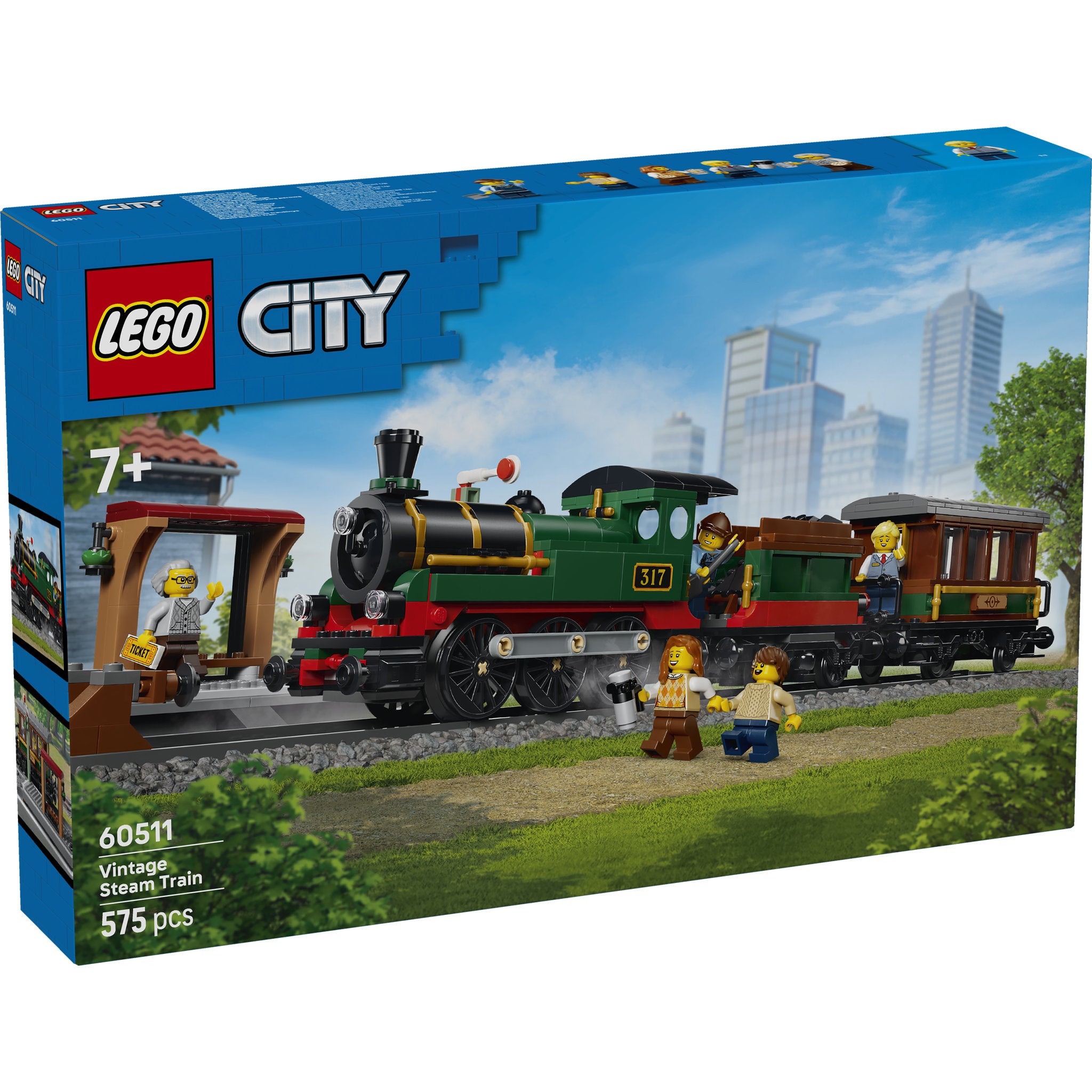 LEGO 60511 City Vintage Steam Train Set in packaging