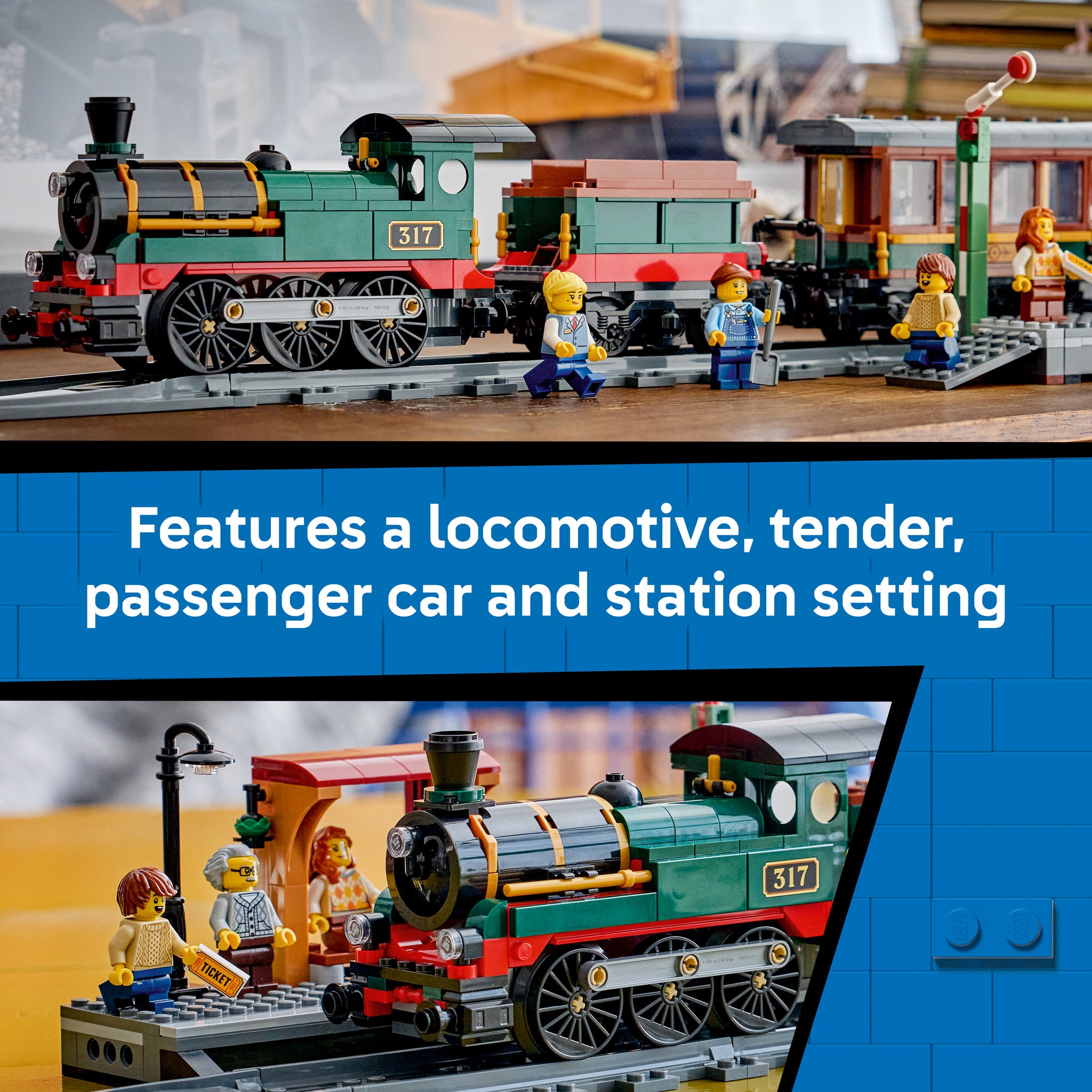 Locomotive train parts of the LEGO 60511 City Vintage Steam Train Set