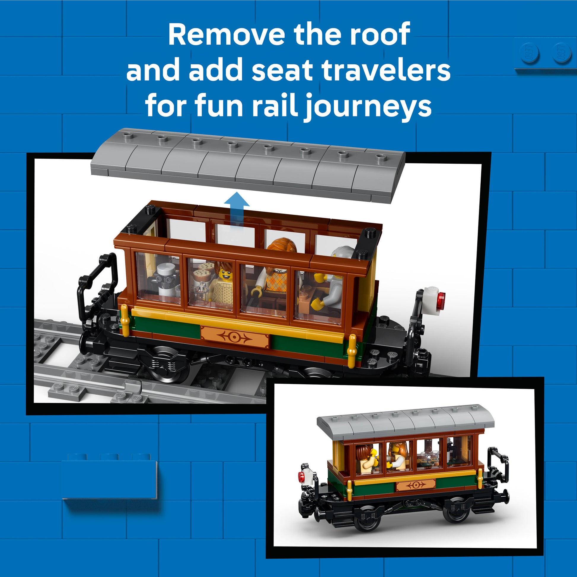 Removable roof of train, in the LEGO 60511 City Vintage Steam Train Set