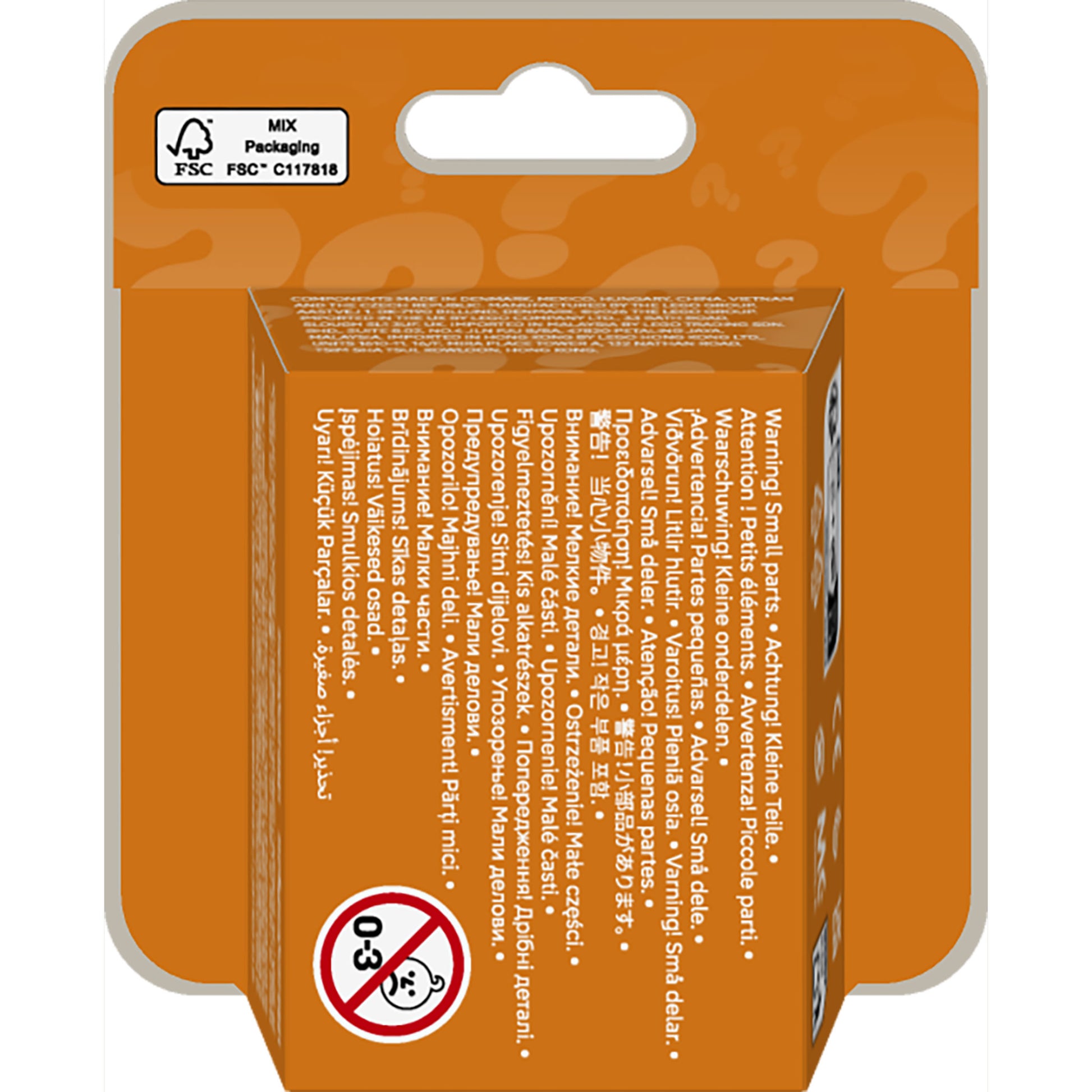 back of packaging for the LEGO 71052 Minifigures Series 29 People Individual Mystery Surprise Collectable Blind Bag