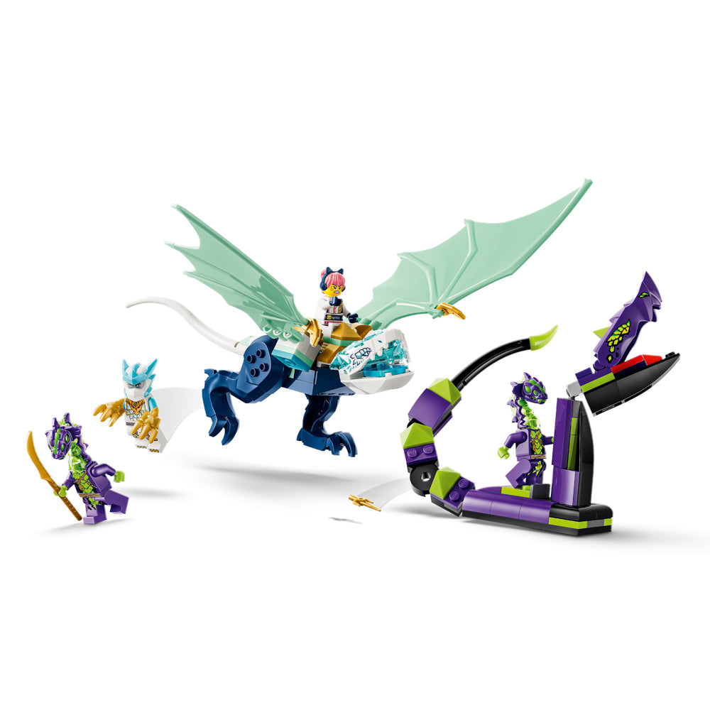 Assembled LEGO 71865 NINJAGO Zanes Ice Dragon Battle Set