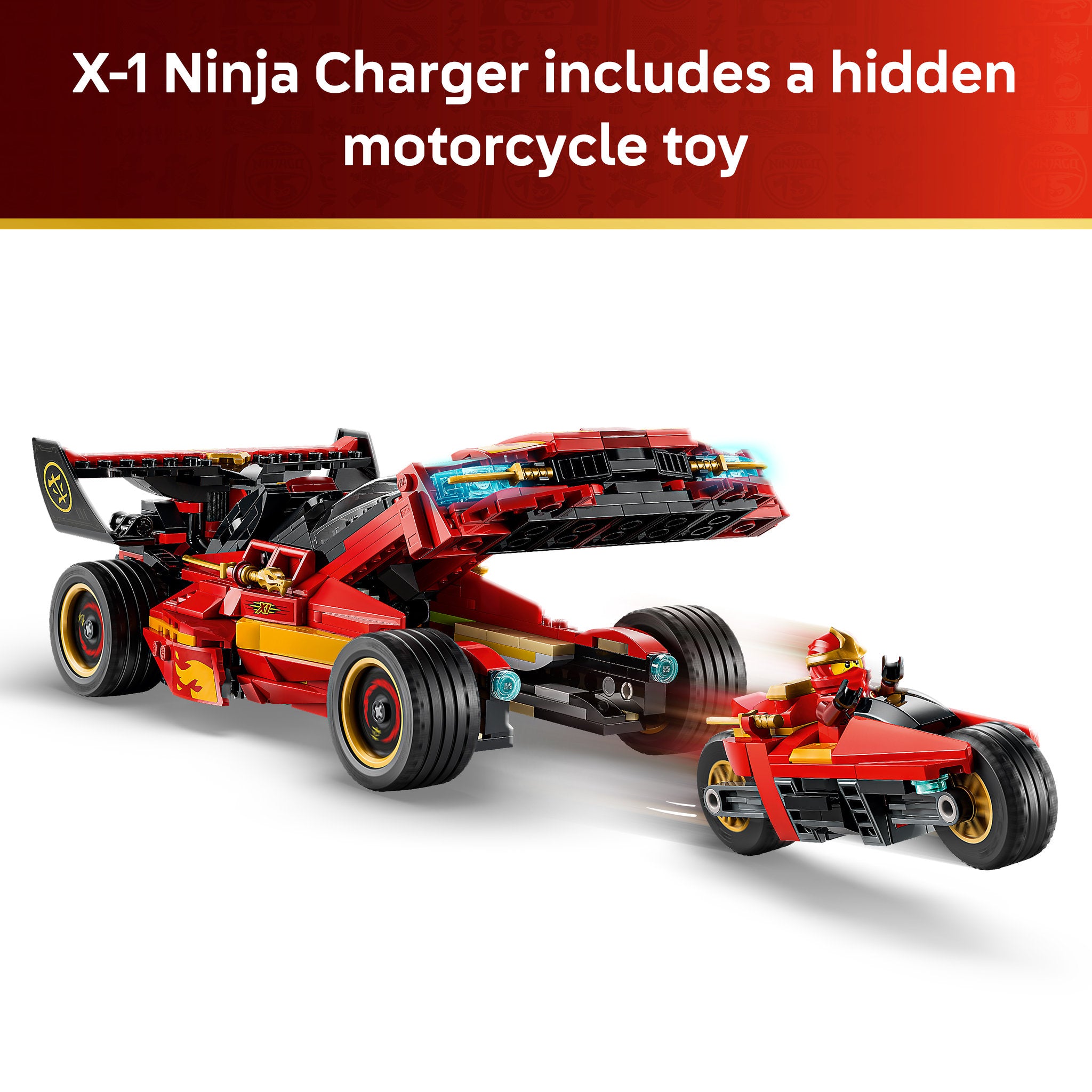 Motorcycle in the LEGO 71867 NINJAGO X-1 Ninja Charger 15th Anniversary Set