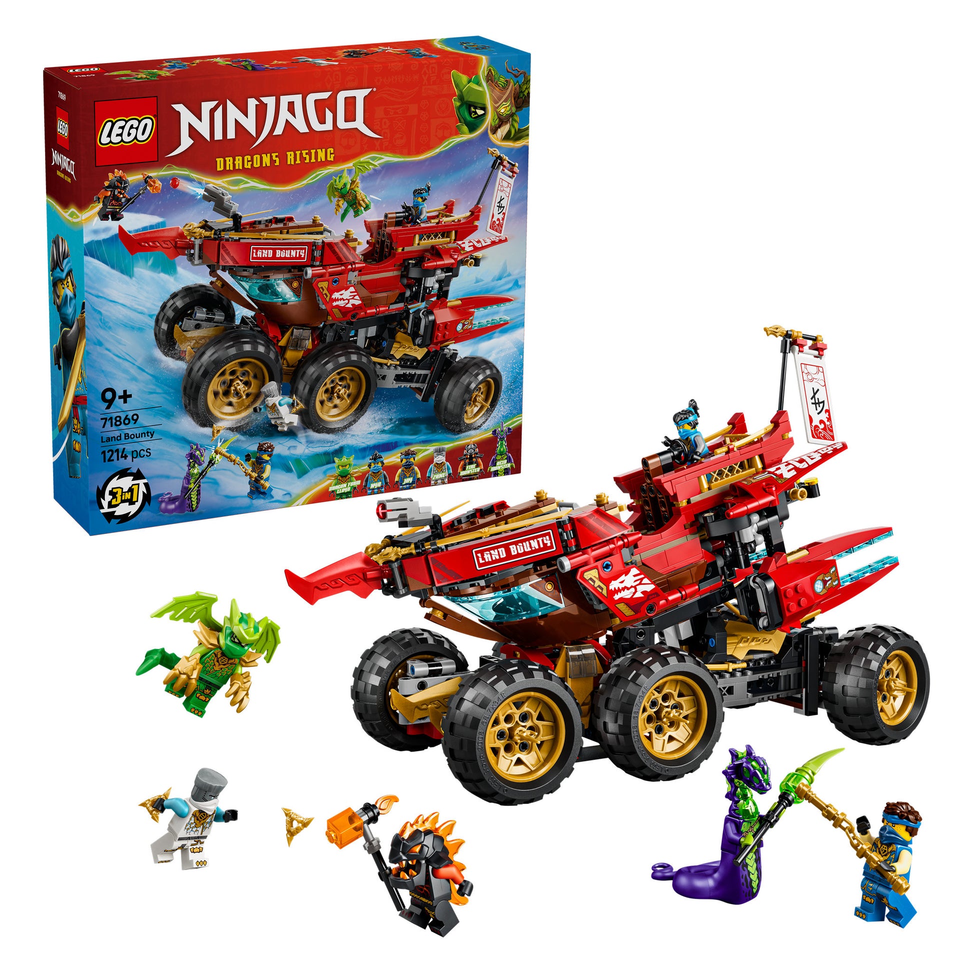 LEGO 71869 NINJAGO The Land Bounty  Set assembled, and in packaging
