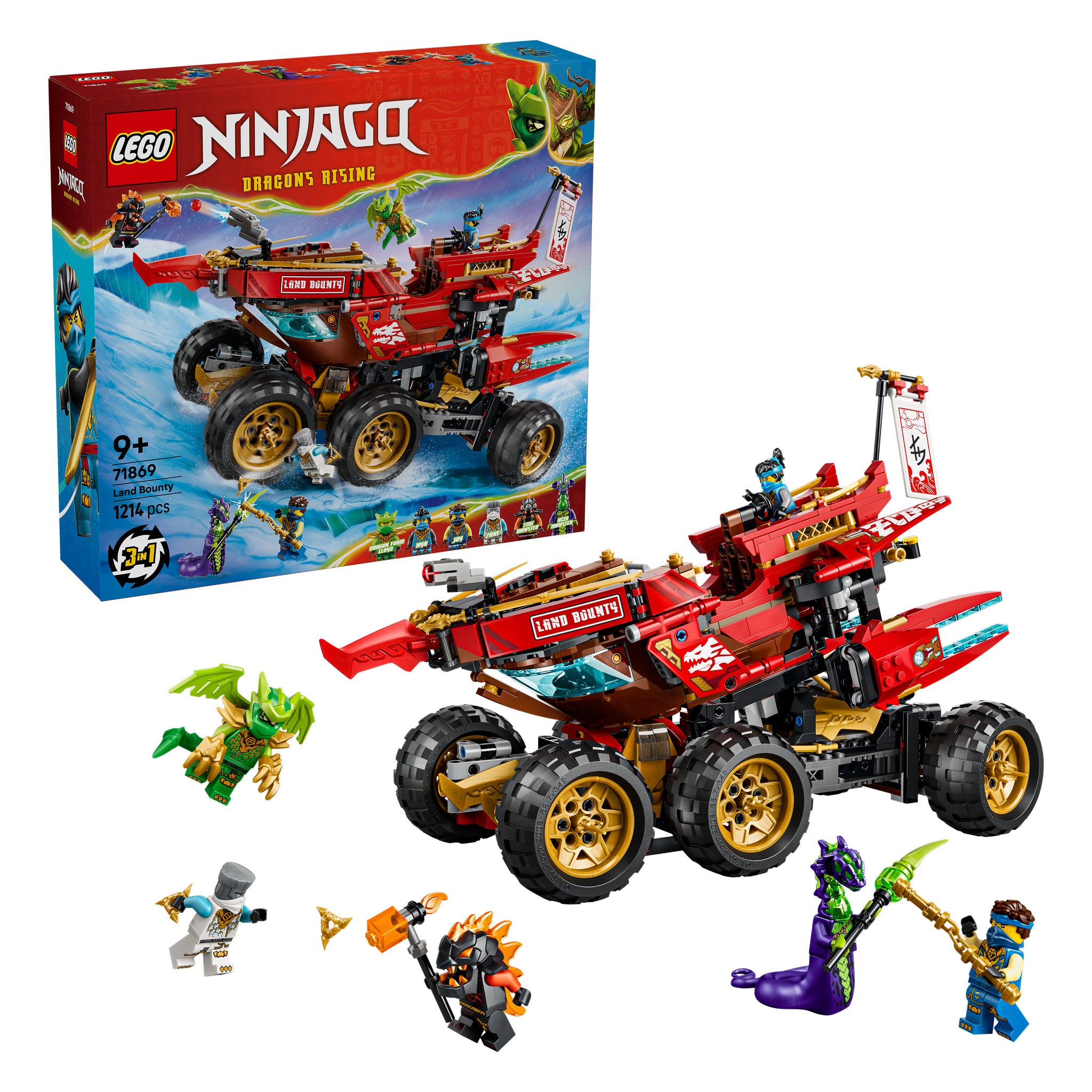 LEGO 71869 NINJAGO The Land Bounty  Set assembled, and in packaging