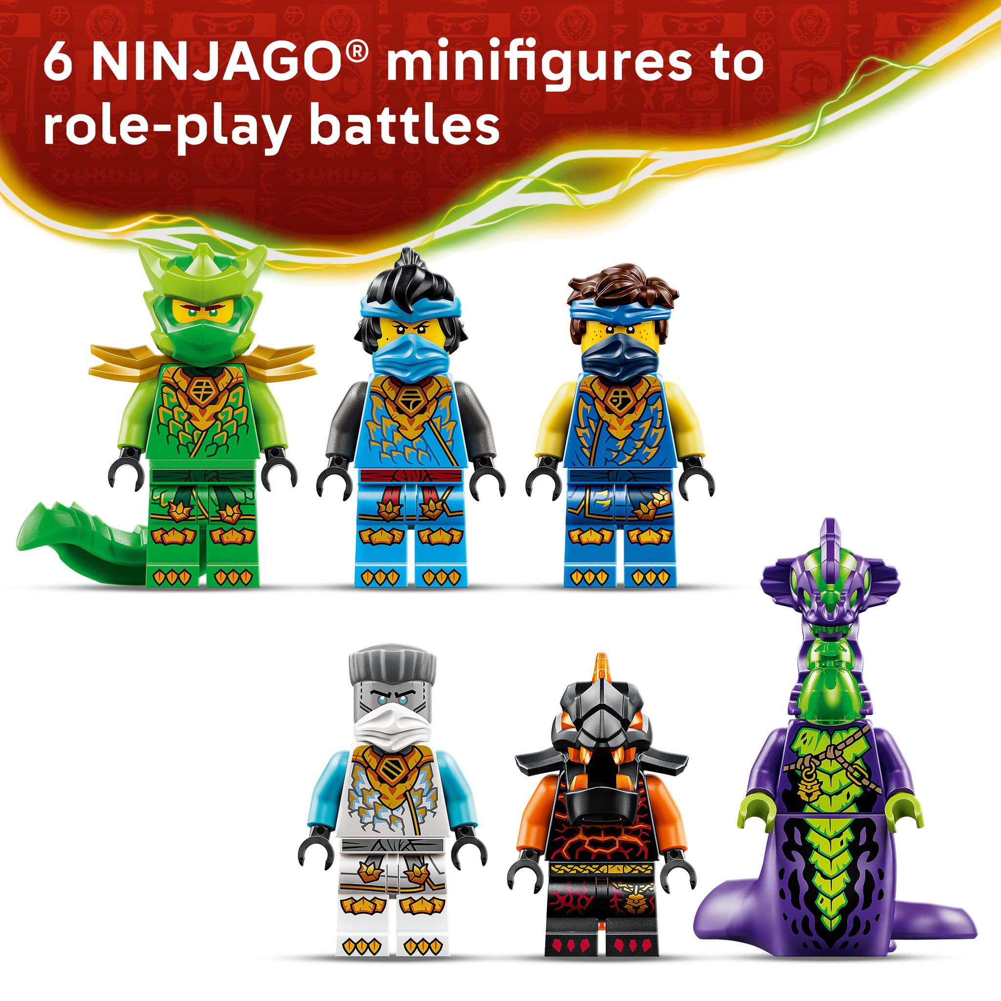 Minifigures included in LEGO 71869 NINJAGO The Land Bounty Set