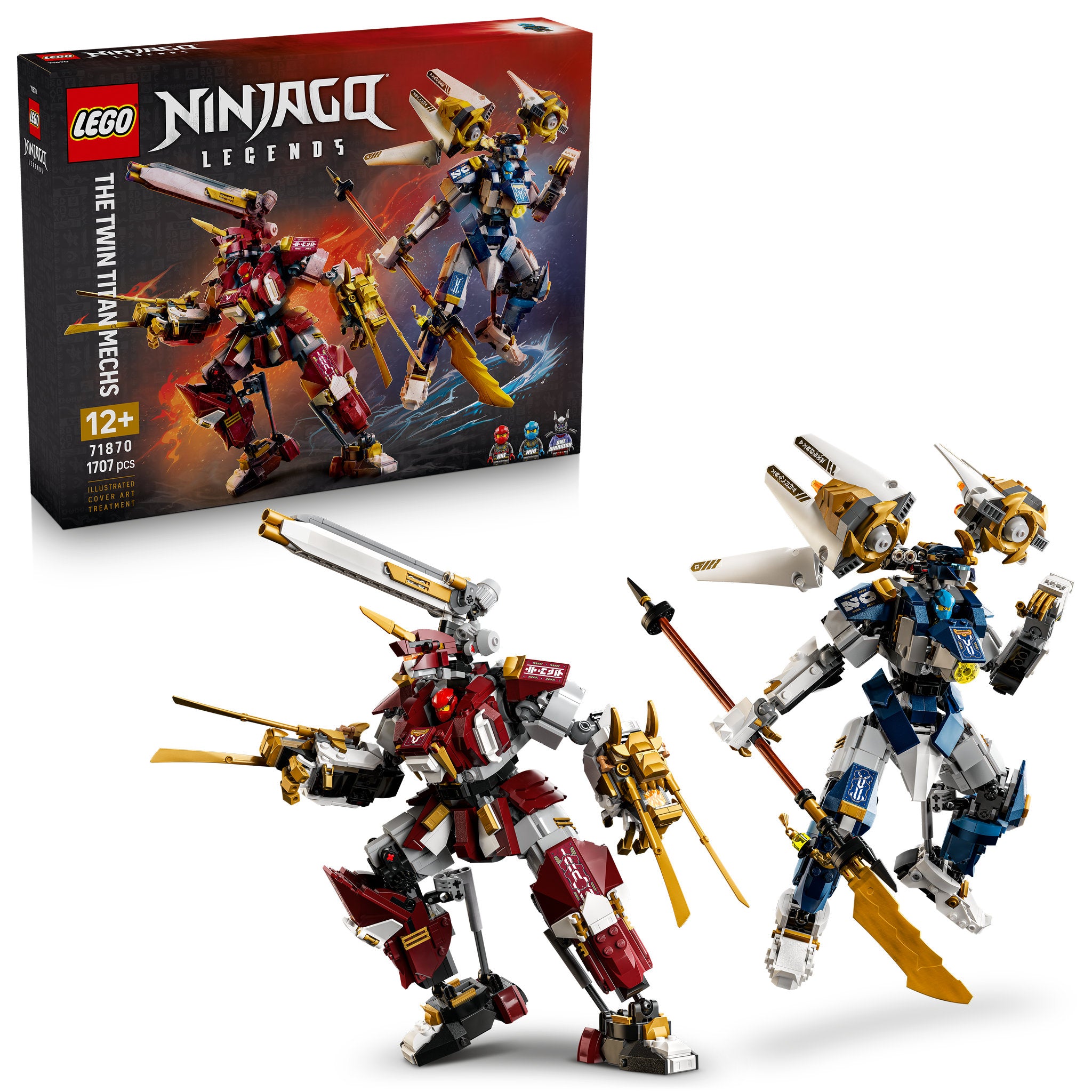 LEGO 71870 NINJAGO The Twin Titan Mechs assembled, and in packaging
