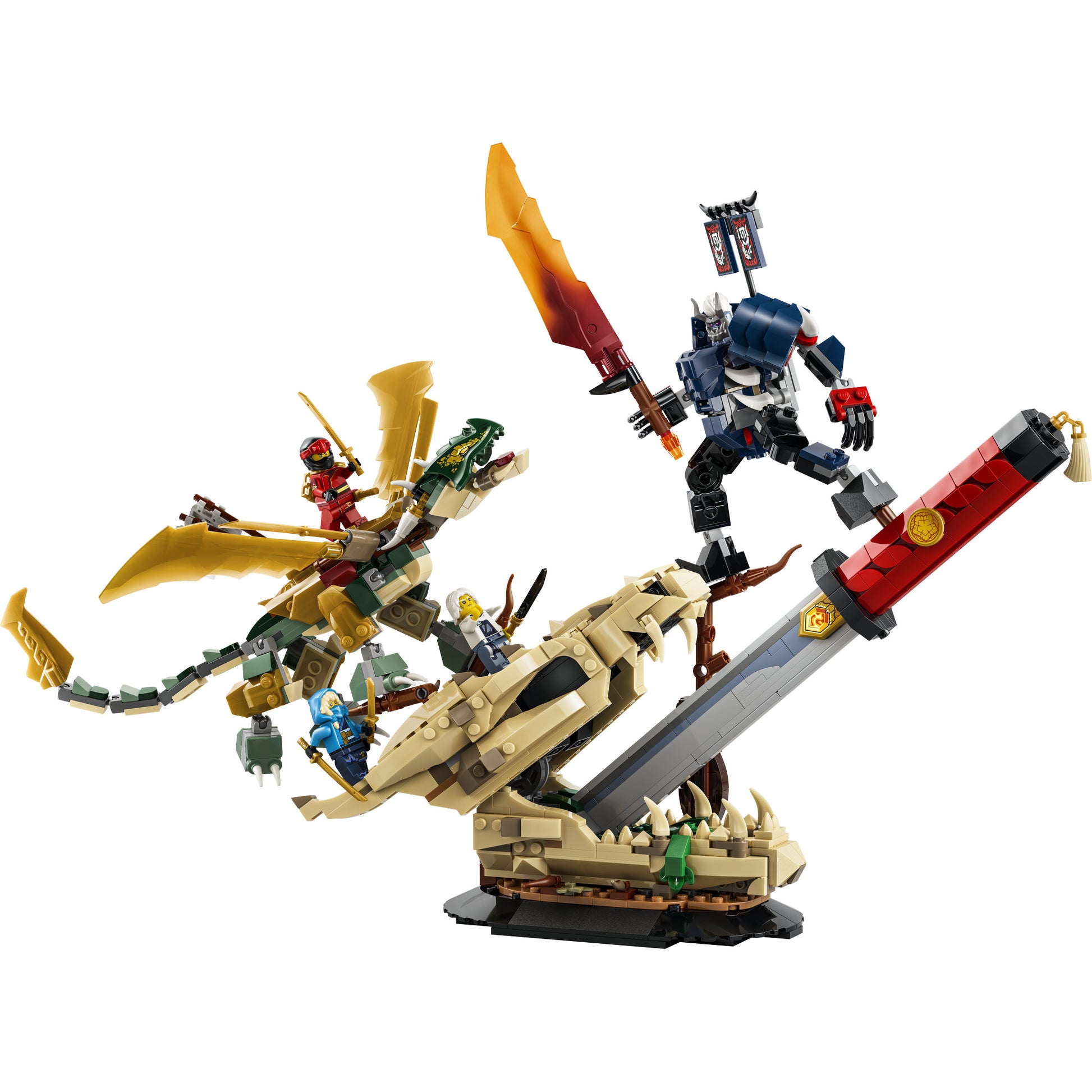 Assembled LEGO 71871 NINJAGO Blade Of Time - Dragon & Oni Warrior Set