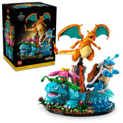 LEGO 72153 Pokemon Venusaur, Charizard and Blastoise Set assembled, with packaging