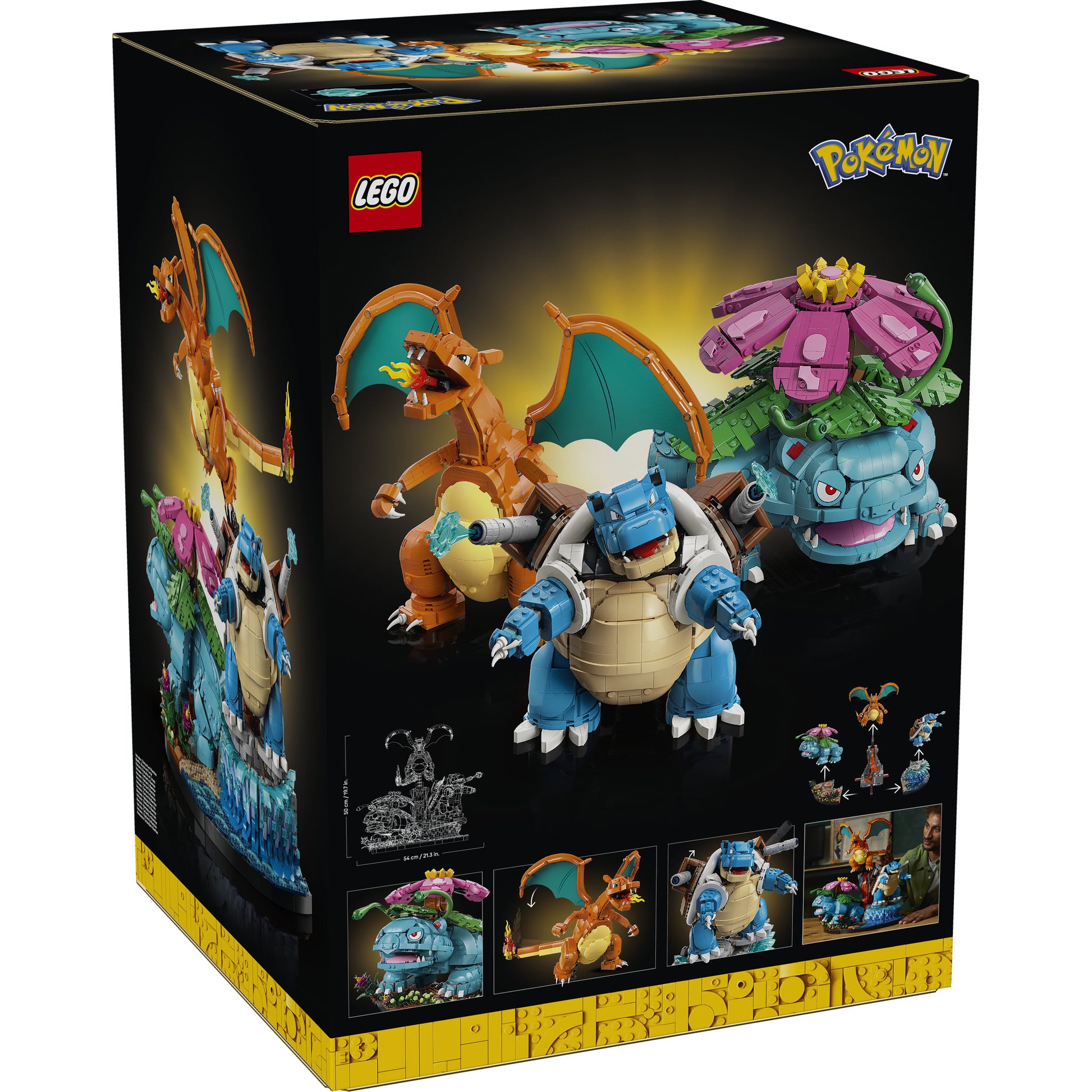 LEGO 72153 Pokemon Venusaur, Charizard and Blastoise Set in packaging