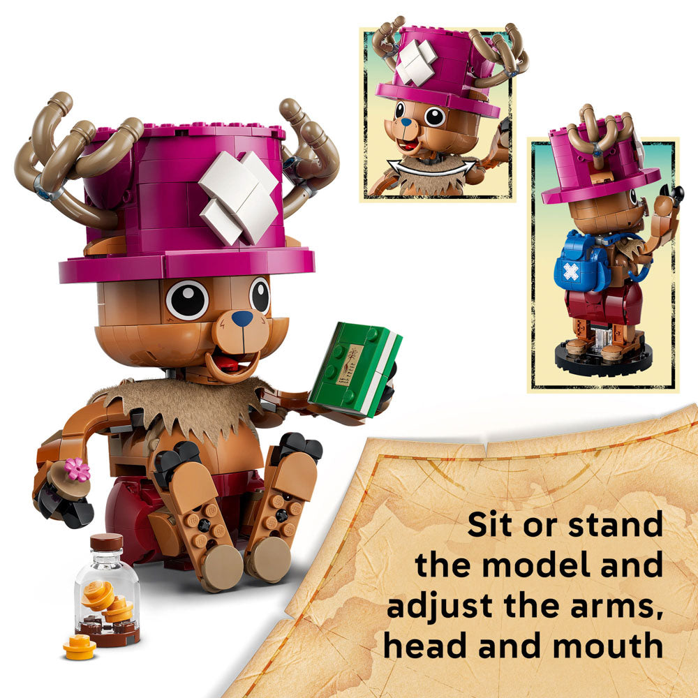 Sit and stand the assembled LEGO 75643 ONE PIECE Tony Tony Chopper set