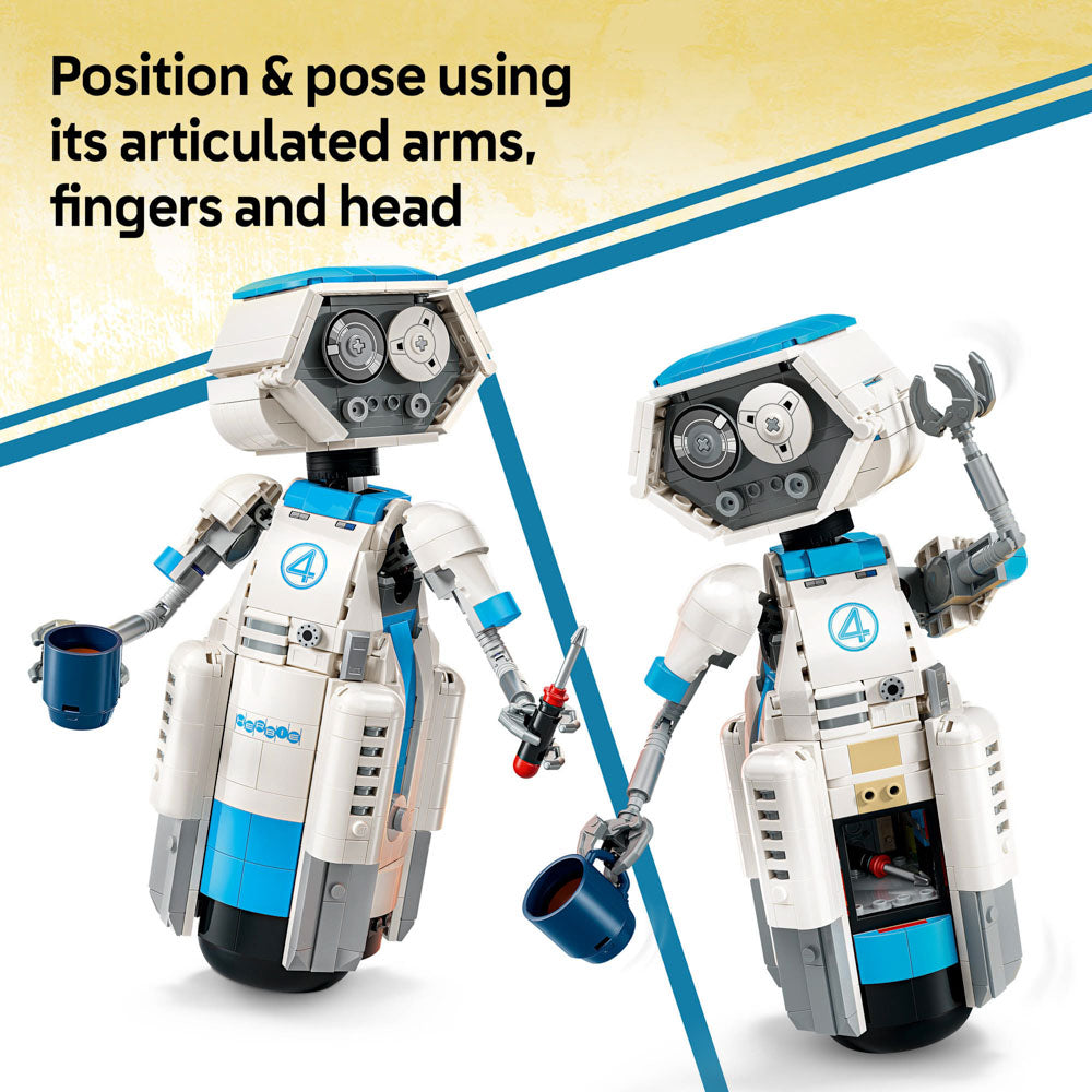 Articulated arms, fingers, and head on the LEGO 76339 Super Heroes The Fantastic Four H.E.R.B.I.E. set