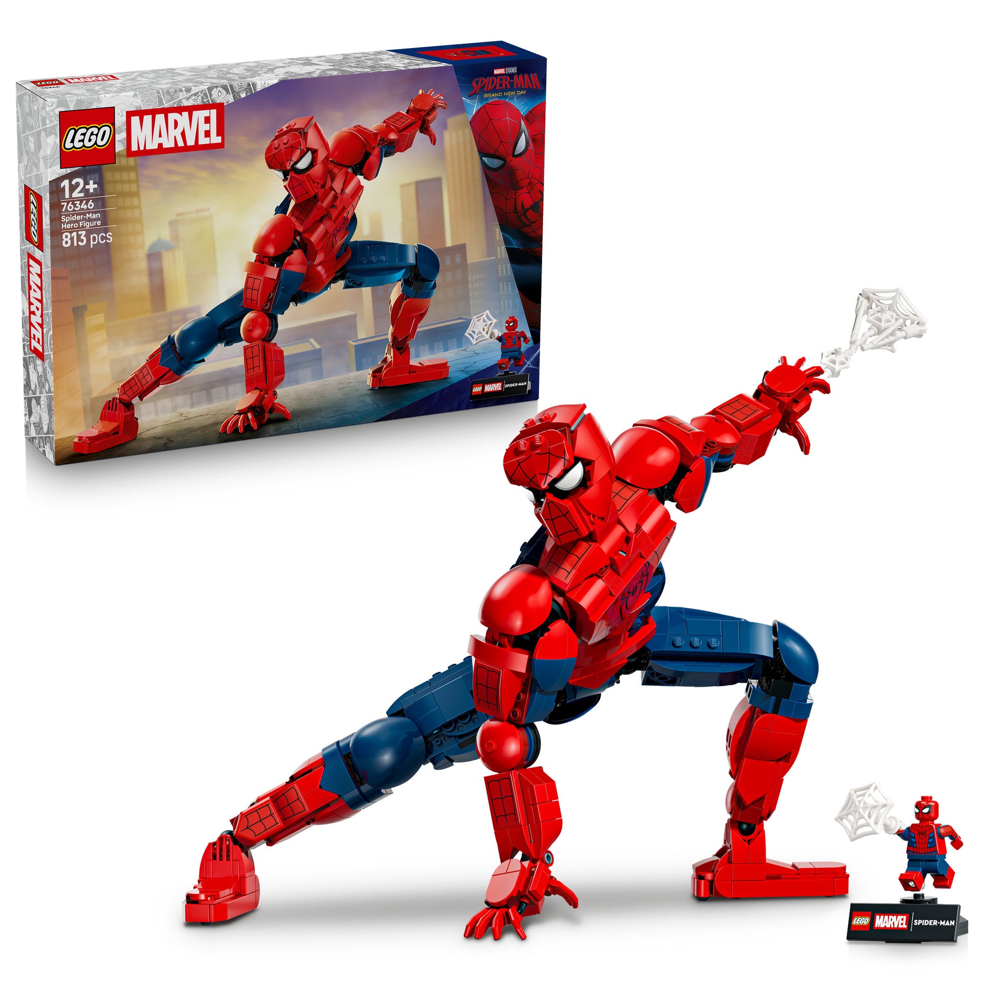 LEGO 76346 Marvel Spider-Man Hero Figure Set assembled, and in packaging