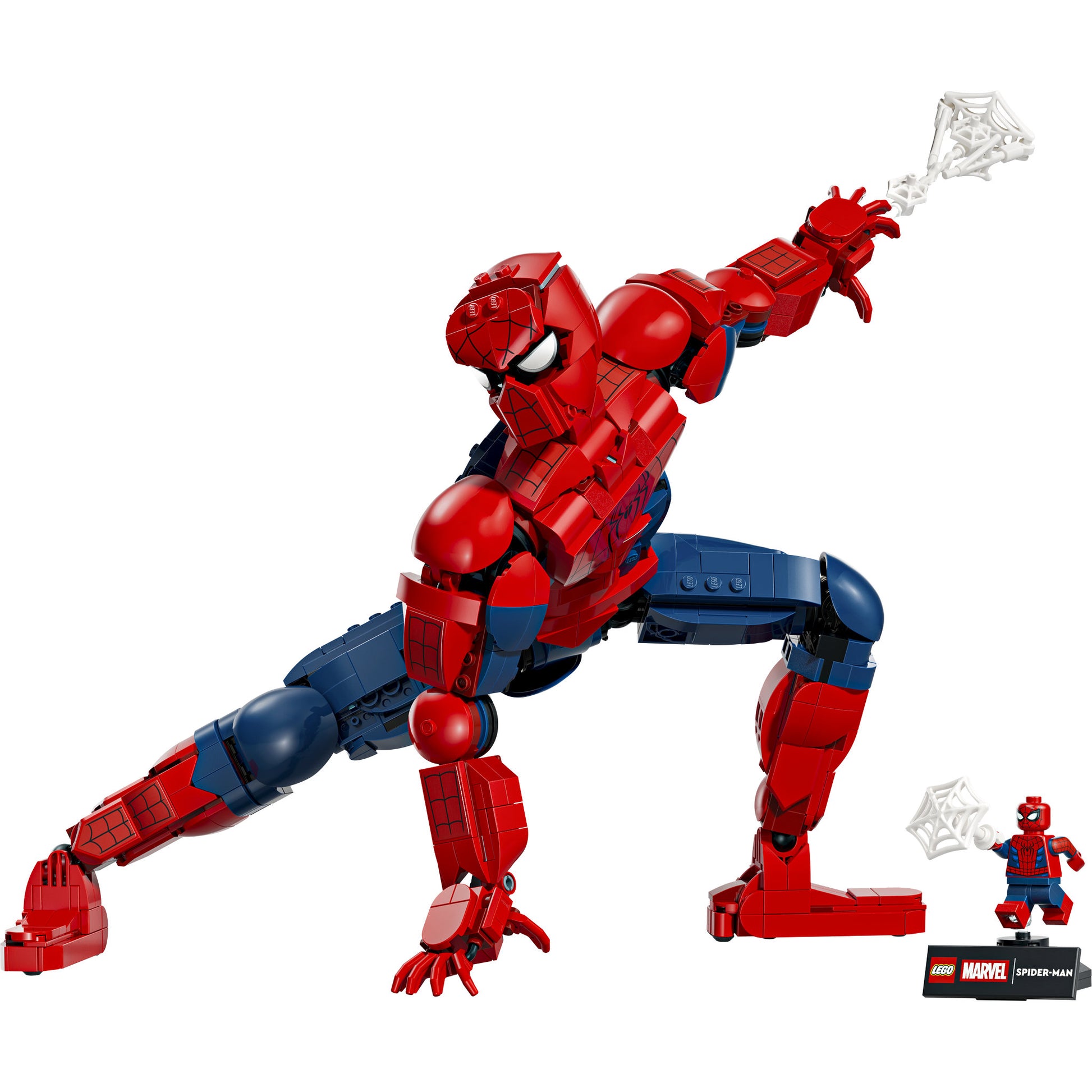 LEGO 76346 Marvel Spider-Man Hero Figure Set spiderman assembled in crouching position