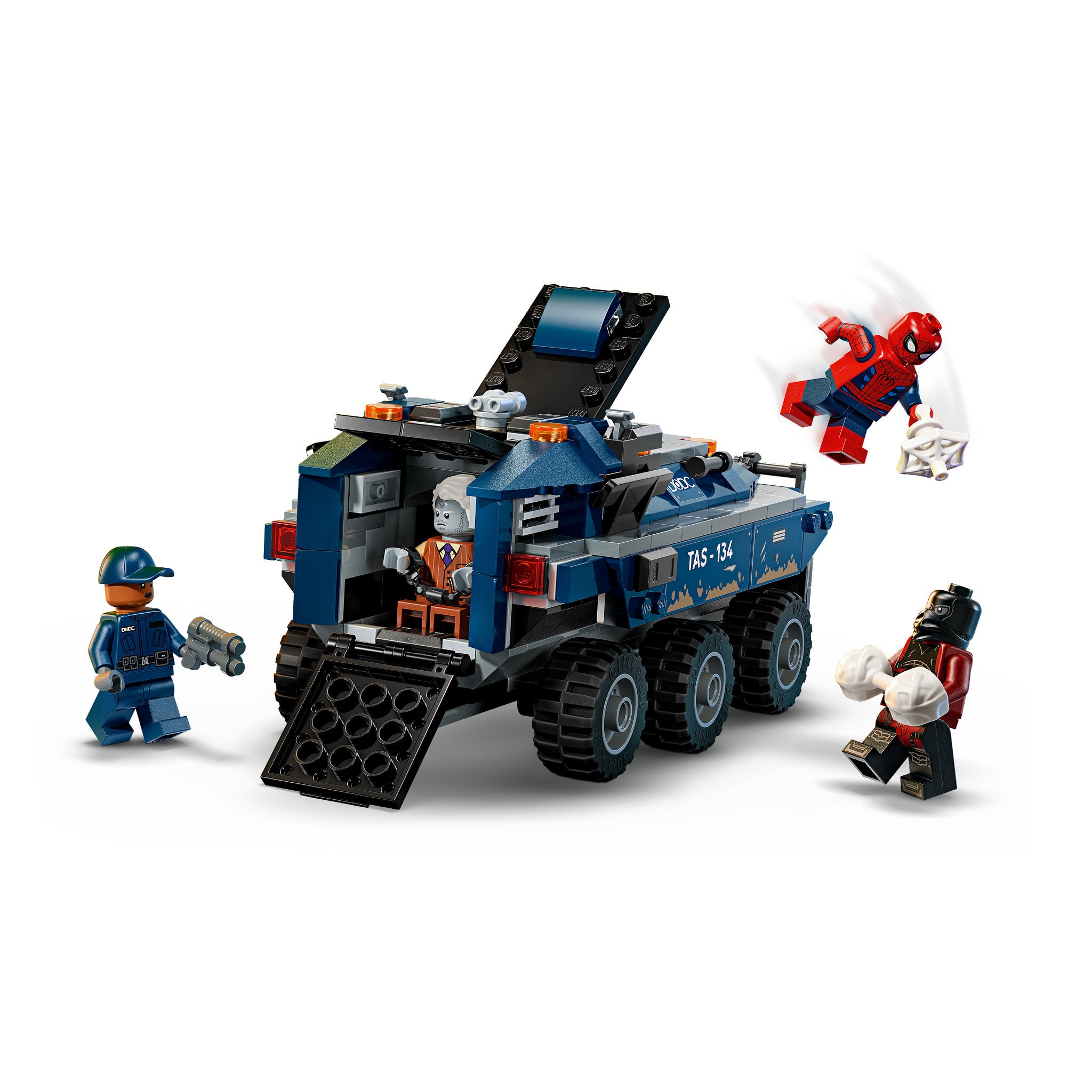 Assembled LEGO 76349 Super Heroes Prison Transport Chase Set
