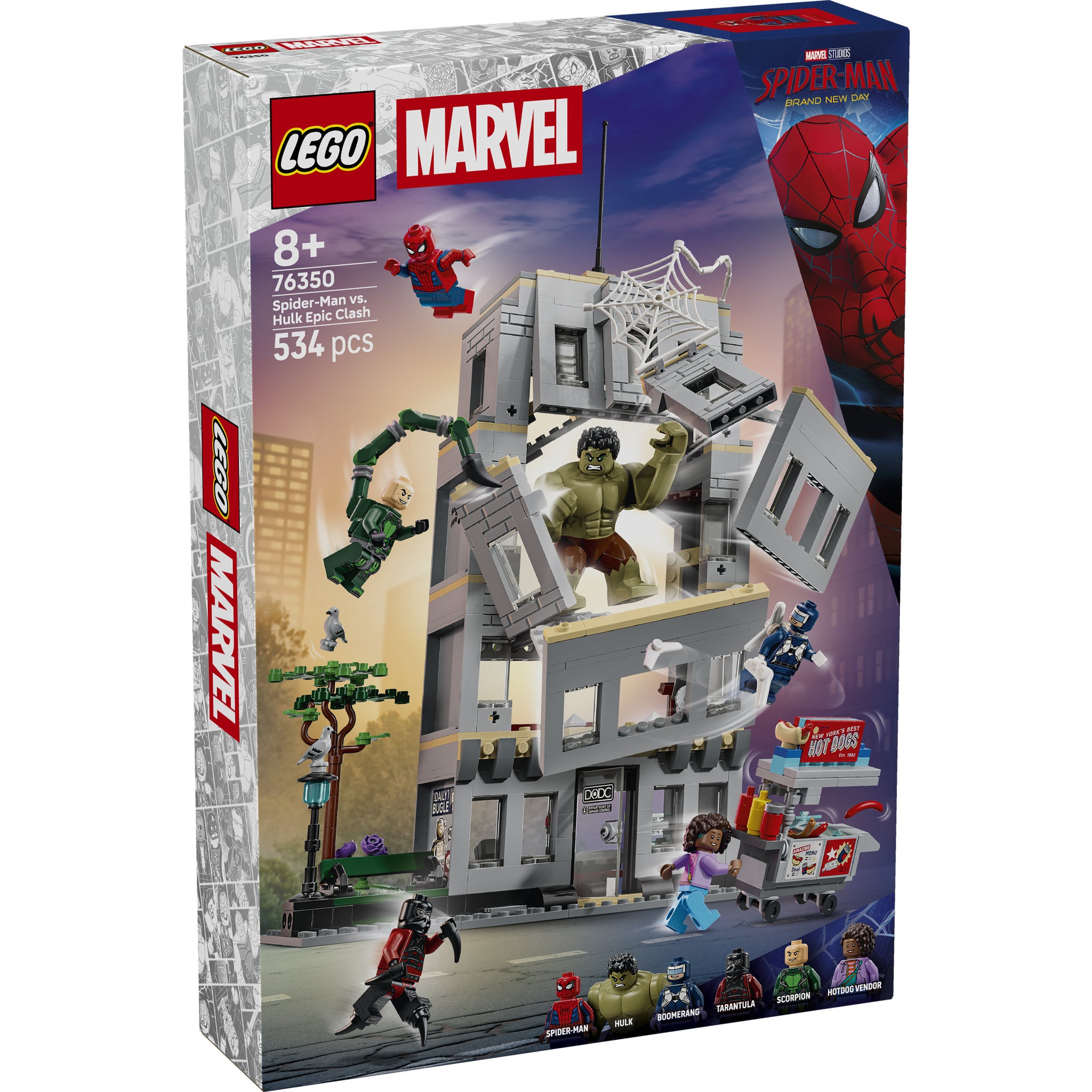 LEGO 76350 Marvel Spider-Man vs Hulk Epic Clash Set in packaging