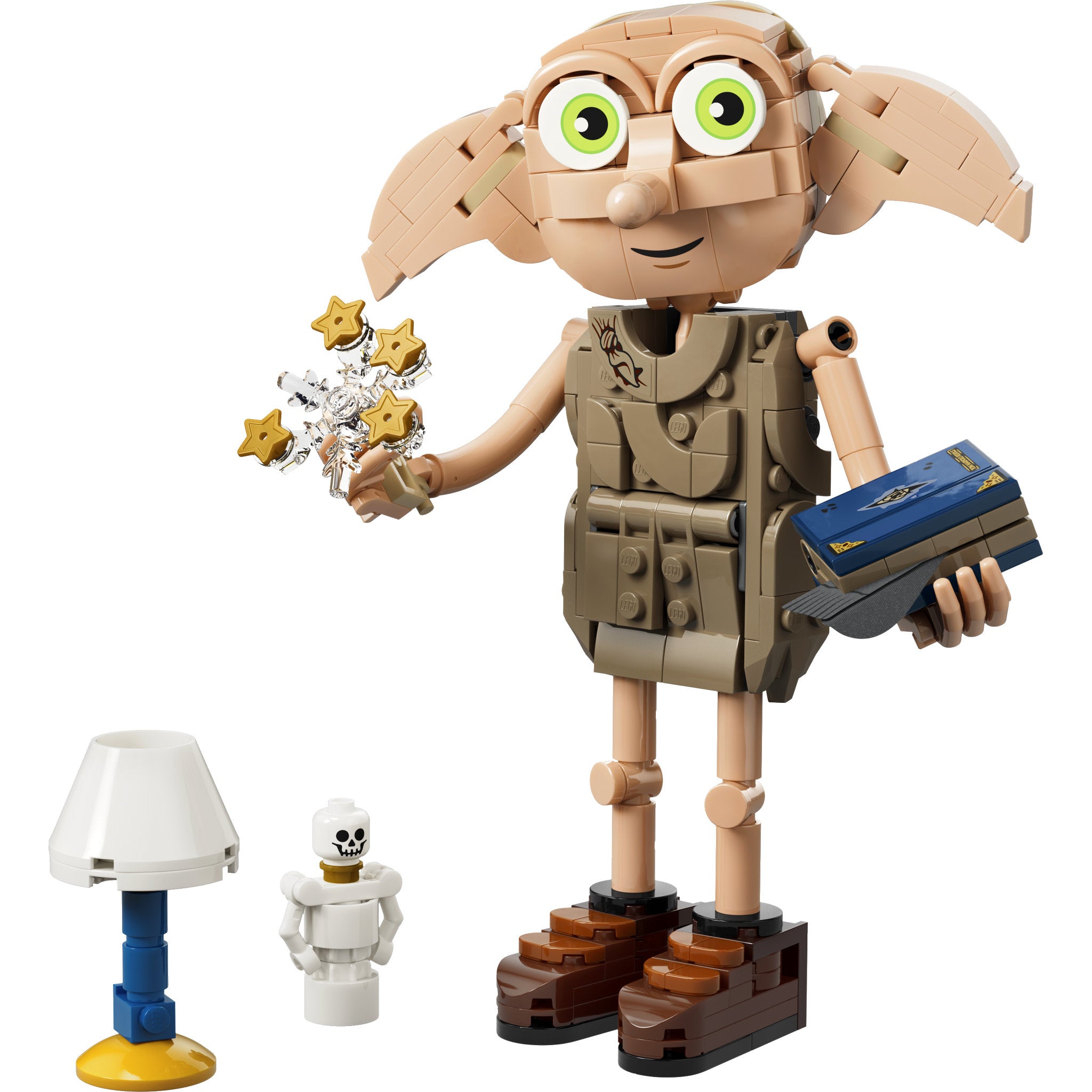 Assembled standing Dobby, from the LEGO 76469 Harry Potter Dobby The Free Elf Set