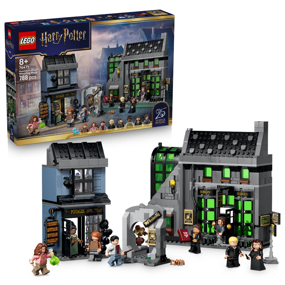 LEGO 76471 Harry Potter Knockturn Alley Wizarding Shops Set assembled, and in packaging