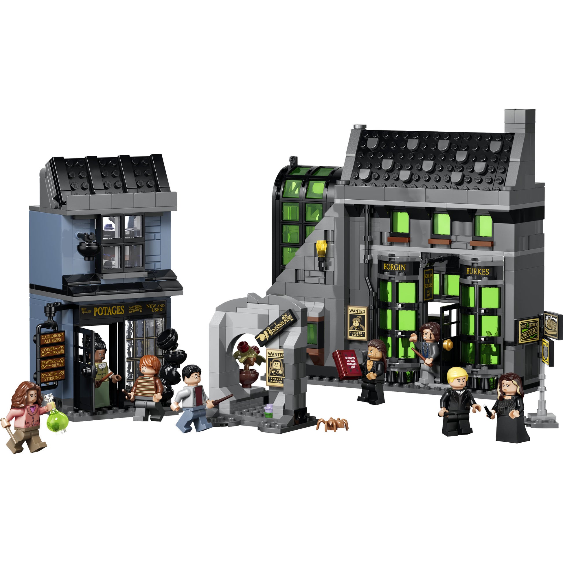 Assembled LEGO 76471 Harry Potter Knockturn Alley Wizarding Shops Set