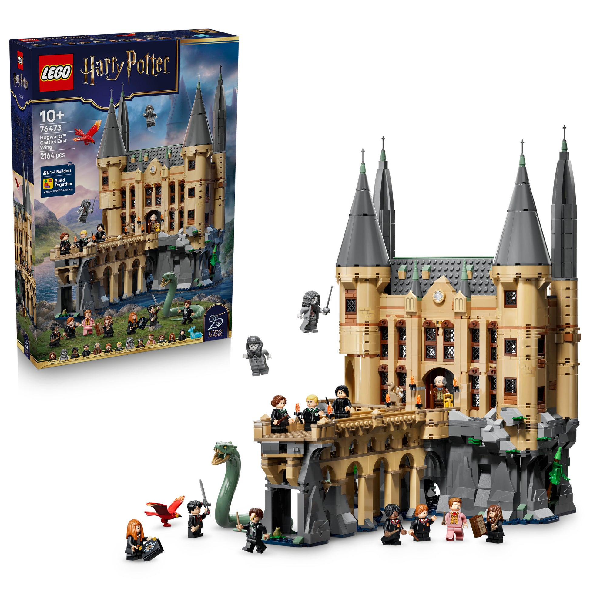 LEGO 76473 Harry Potter Hogwarts Castle: East Wing Set assembled, and in packaging