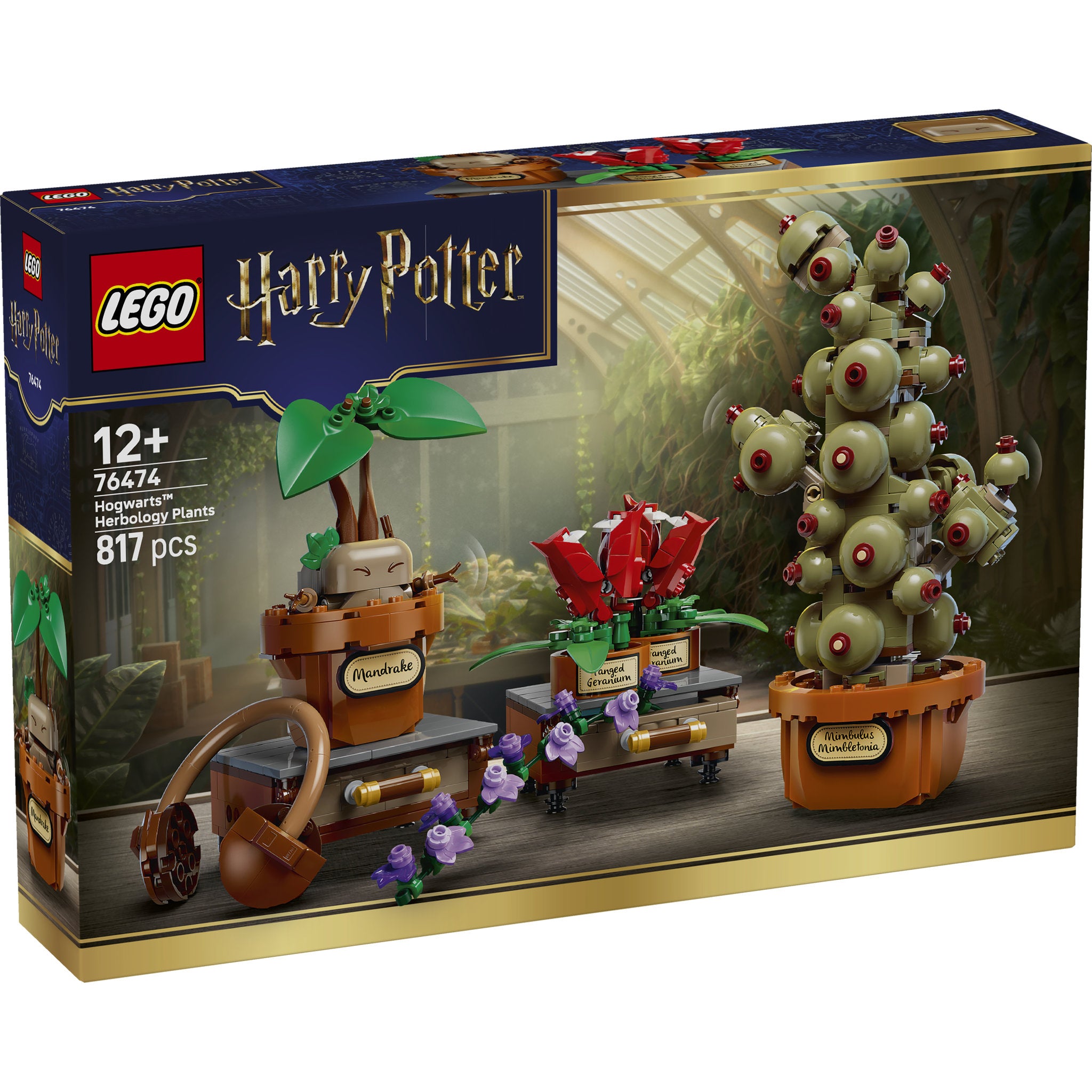 LEGO 76474 Harry Potter Hogwarts Herbology Plants Set in packaging