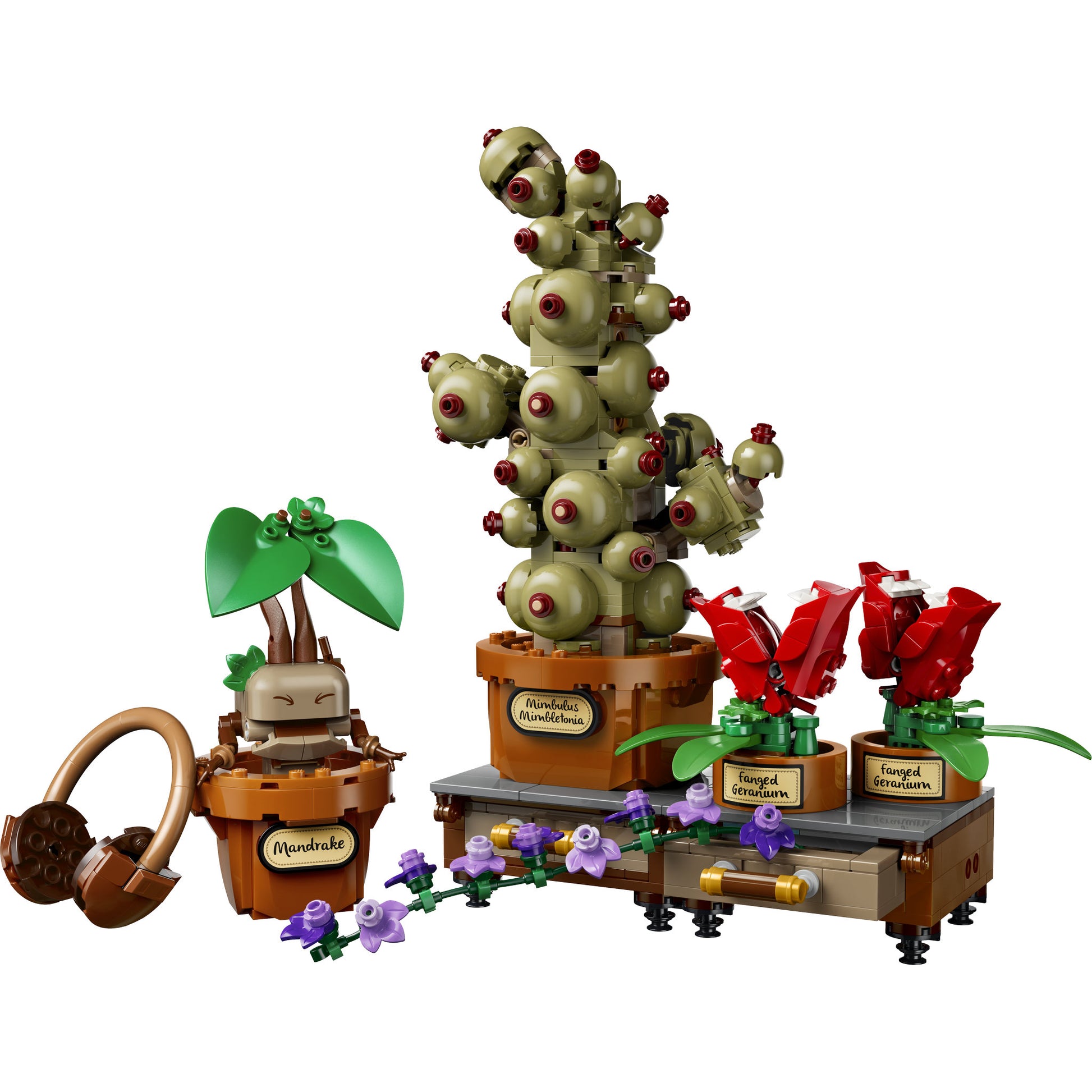 Assembled LEGO 76474 Harry Potter Hogwarts Herbology Plants Set