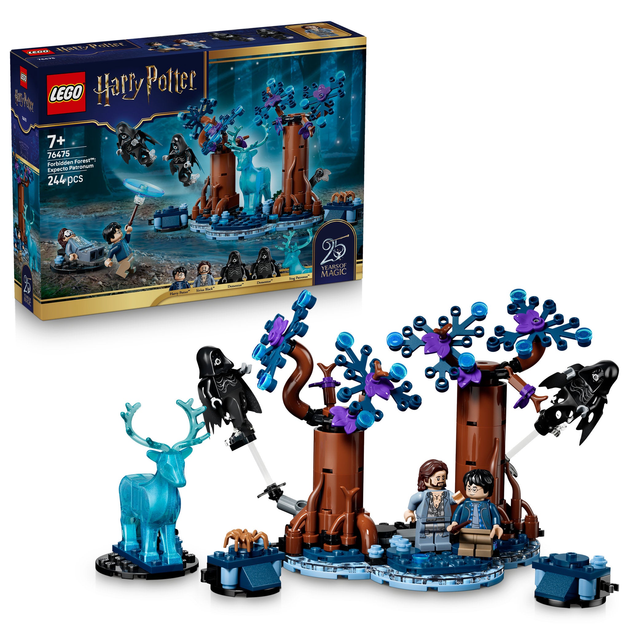 LEGO 76475 Harry Potter Forbidden Forest: Expecto Patronum Set assembled, and in packaging