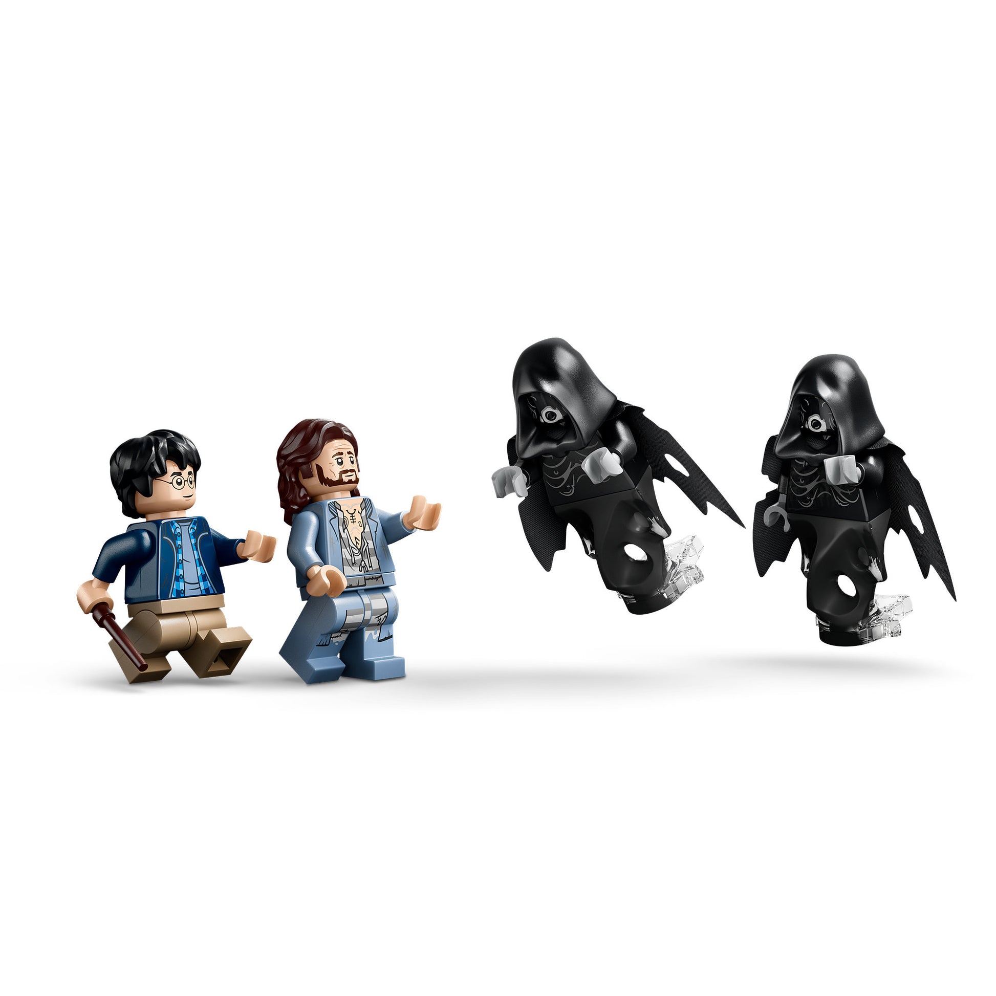 Minifigures and dementor's in LEGO 76475 Harry Potter Forbidden Forest: Expecto Patronum Set
