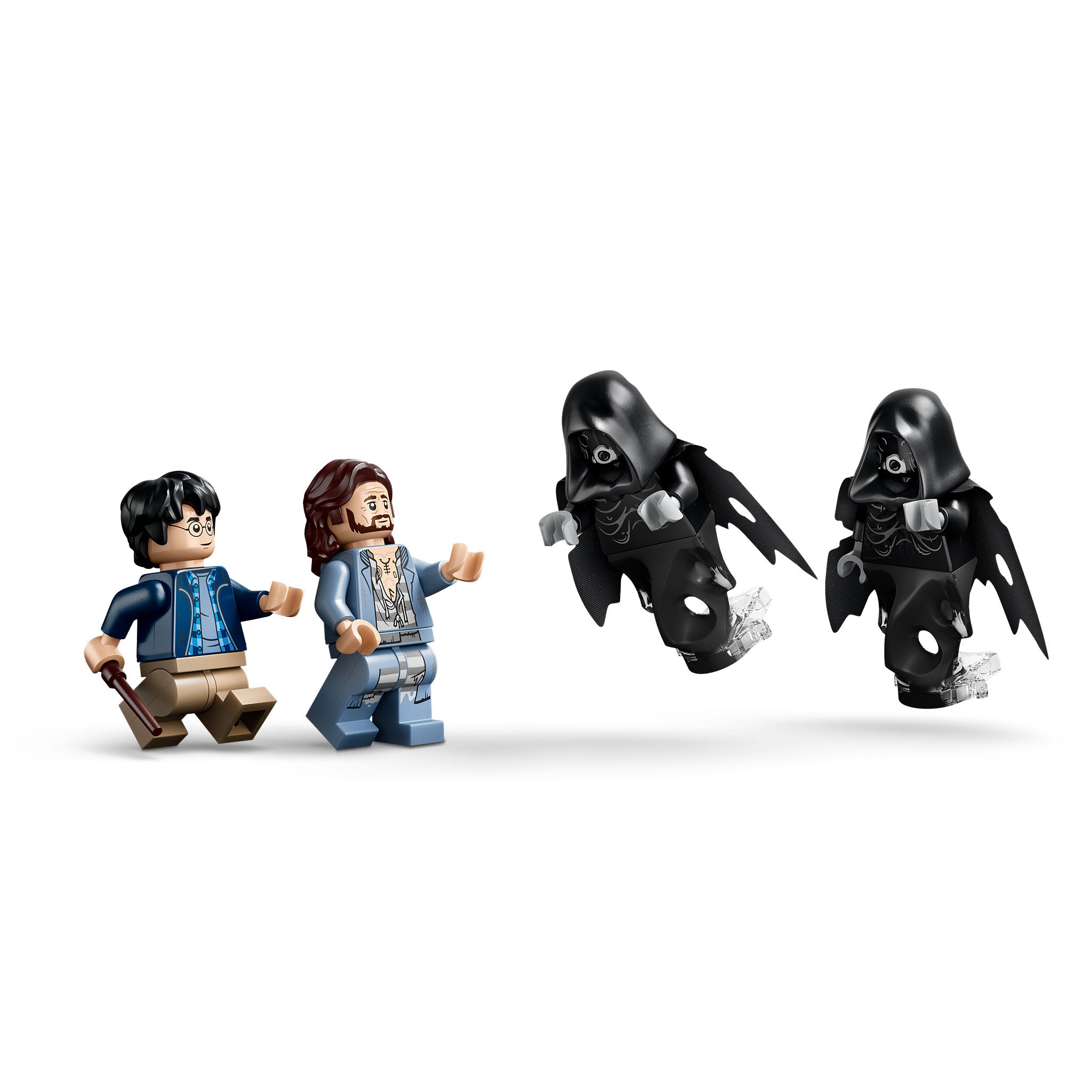 Minifigures and dementor's in LEGO 76475 Harry Potter Forbidden Forest: Expecto Patronum Set