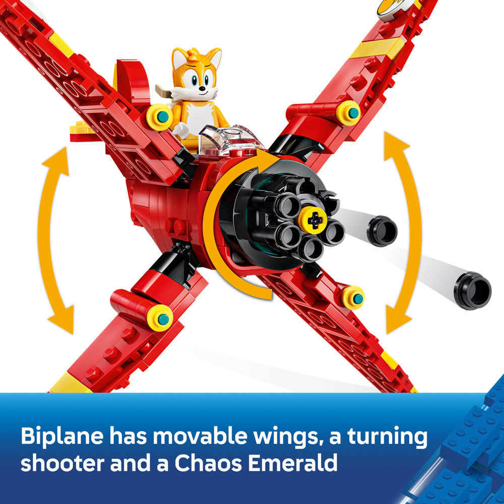 Biplane has movable wings and shooter, in the LEGO 77119 Sonic Tails' Tornado-1 set