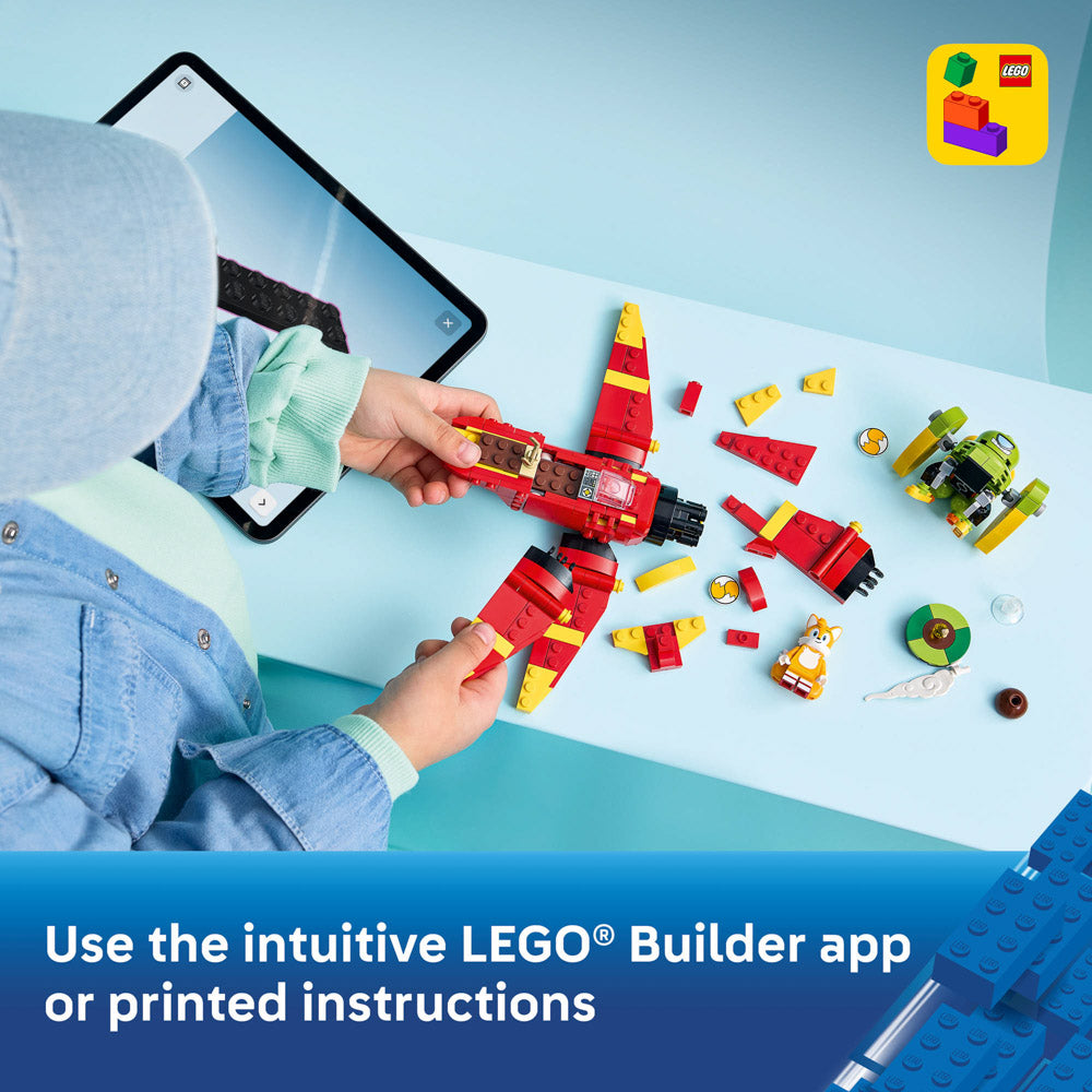 Use the builder app to make the LEGO 77119 Sonic Tails' Tornado-1 set