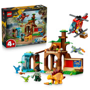 Assembled LEGO 77981 Jurassic World Velociraptor, Stegosaurus & Pteranodon Rescue set
