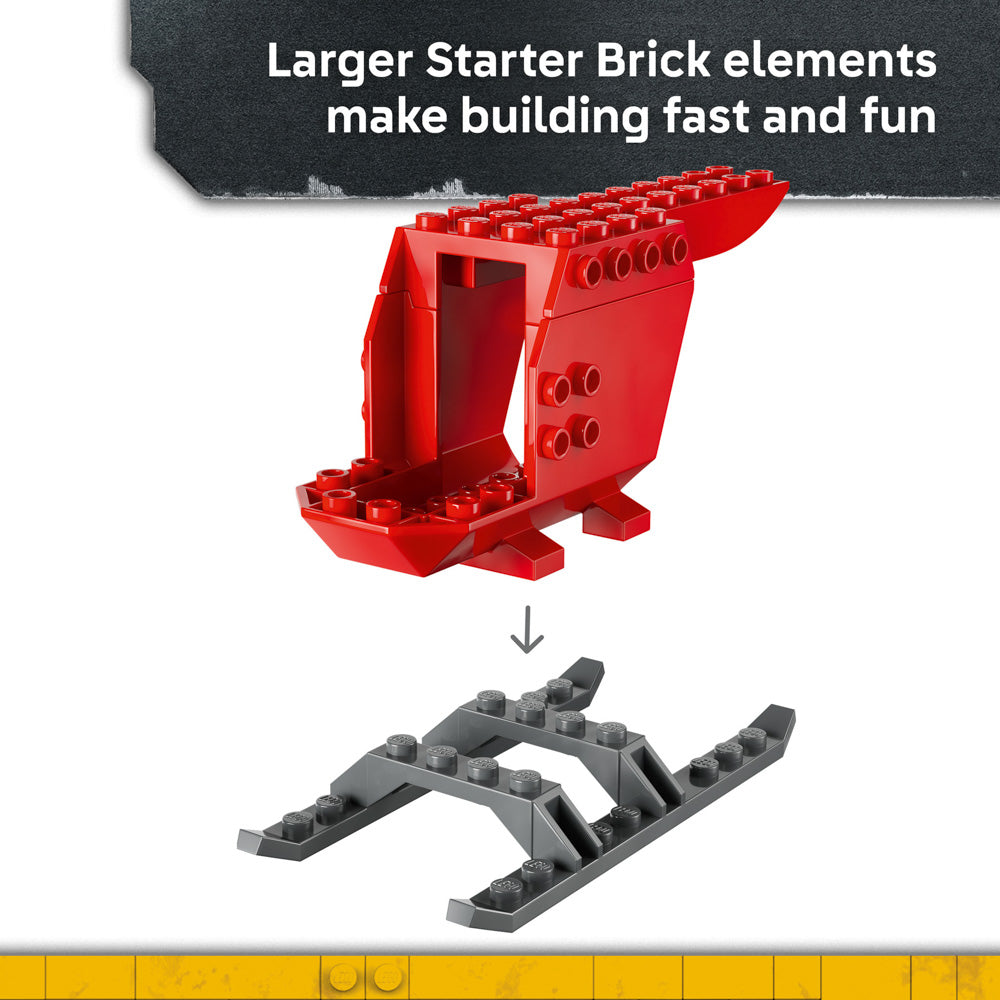 Starter brick included with the LEGO 77981 Jurassic World Velociraptor, Stegosaurus & Pteranodon Rescue set
