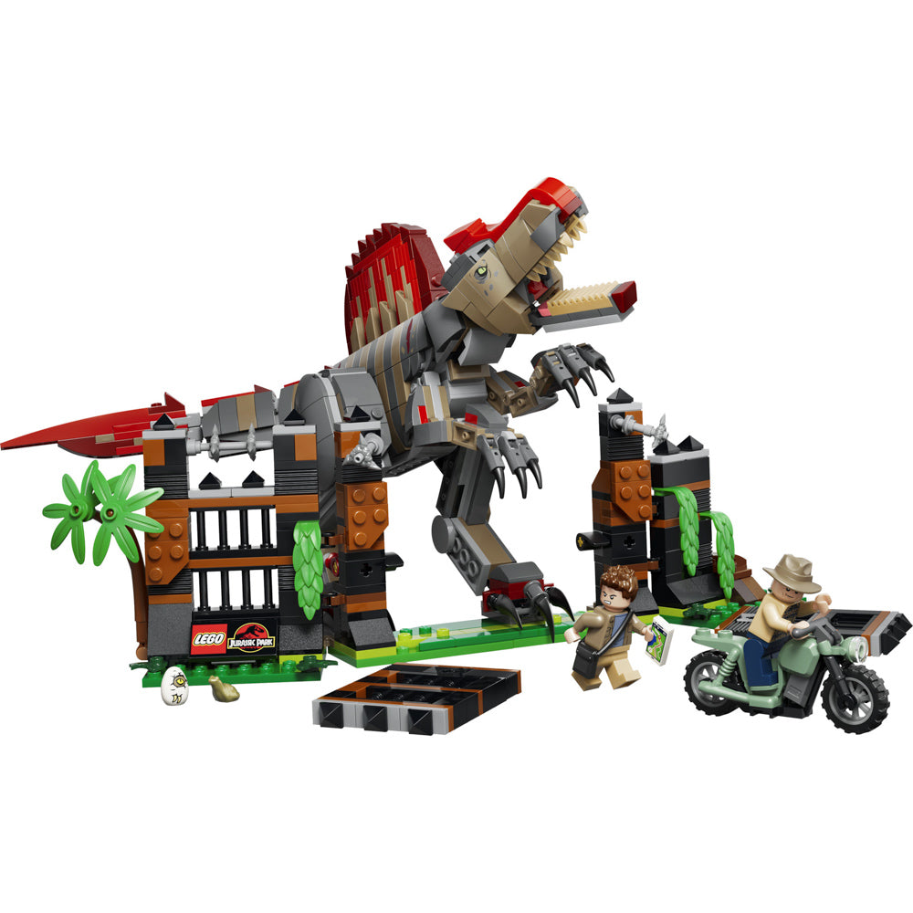 Assembled LEGO 77982 Jurassic World Spinosaurus Dinosaur Escape set