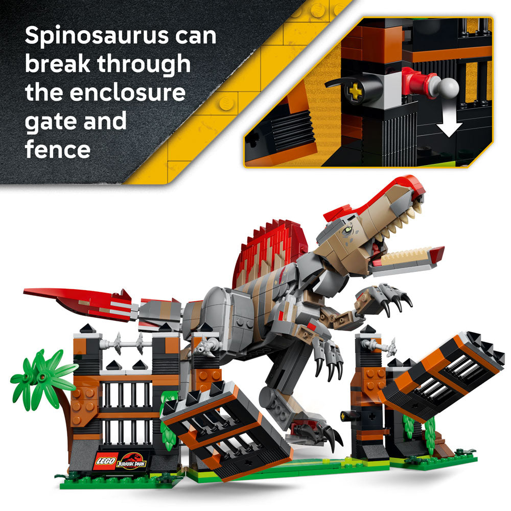 Assembled LEGO 77982 Jurassic World Spinosaurus Dinosaur Escape set