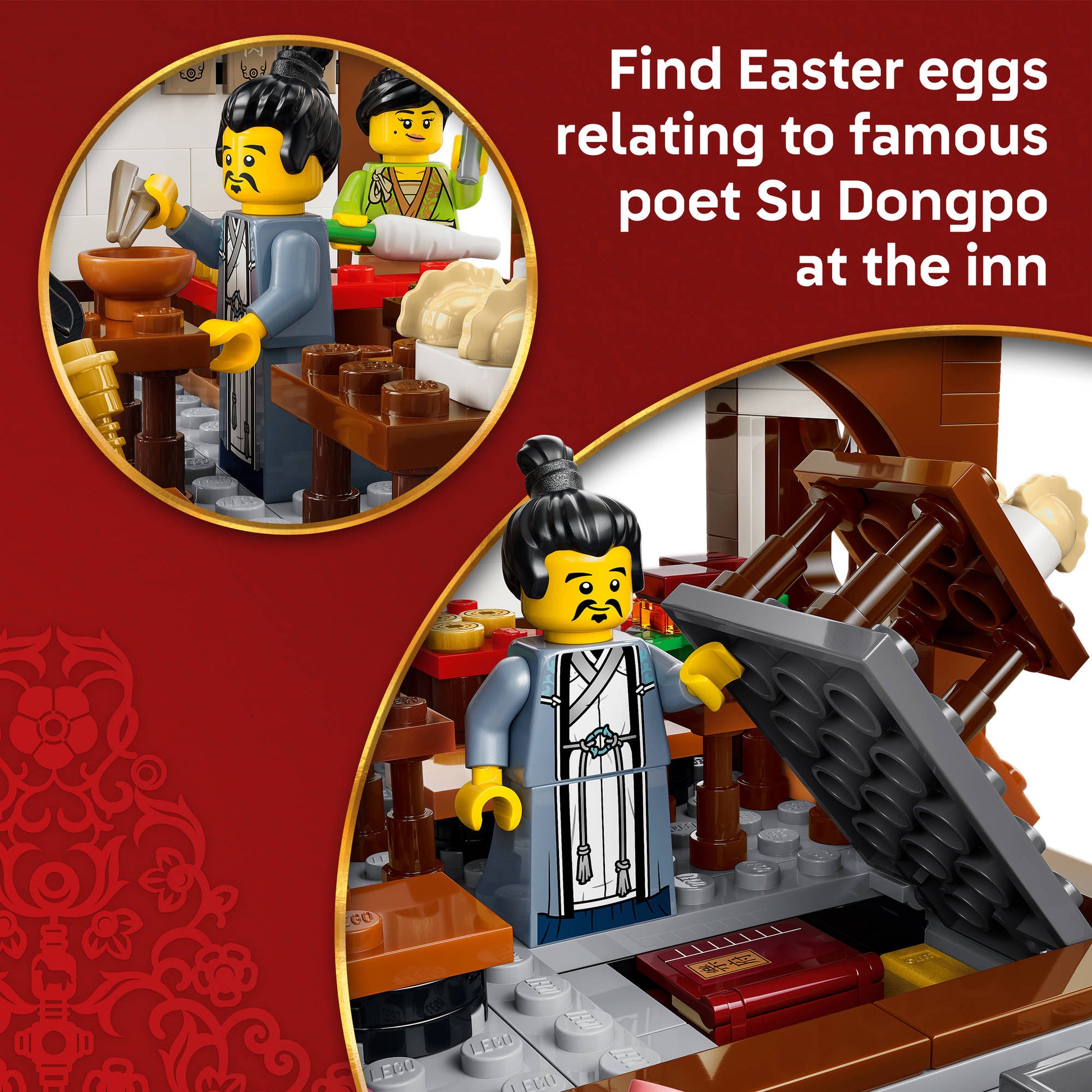 Easter egg hidden details of the LEGO 80121 Ancient Moon Gazing Inn Set