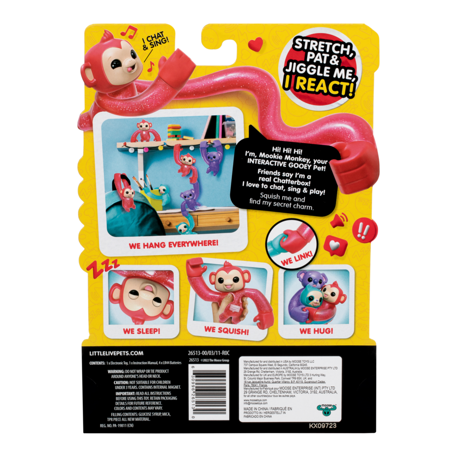 Little Live Pets Hug N Hang Zoogooz Single Pack Mooki Monkey