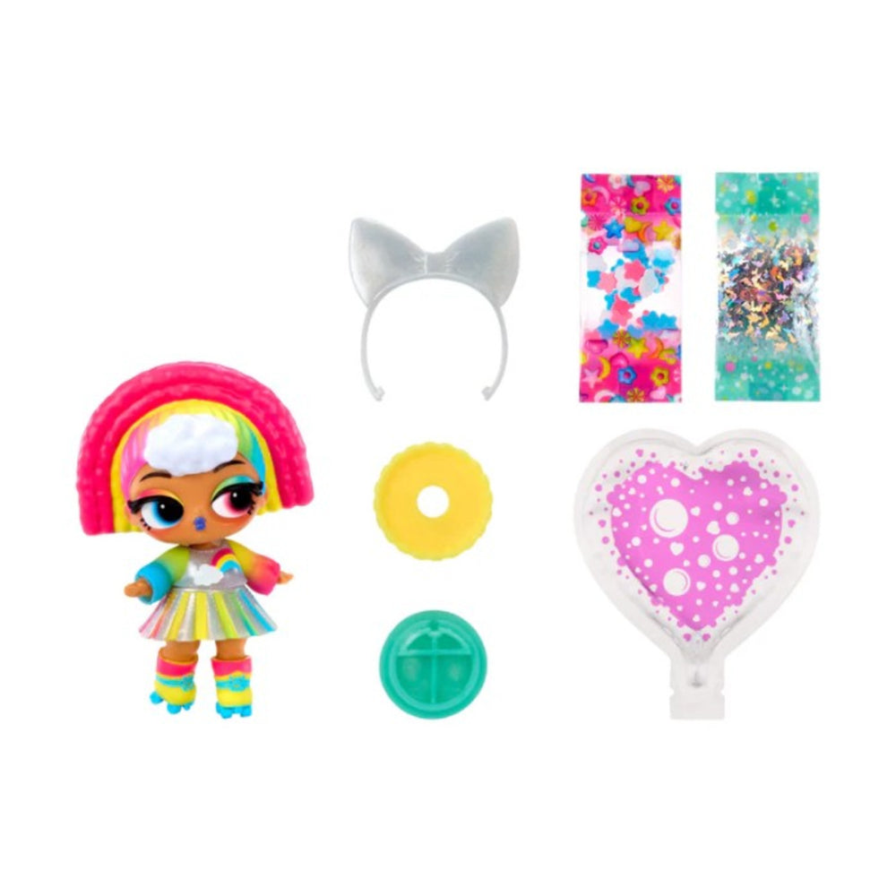 Accessories included with the LOL Surprise Bubbly Surprise Blind Tot toy doll.