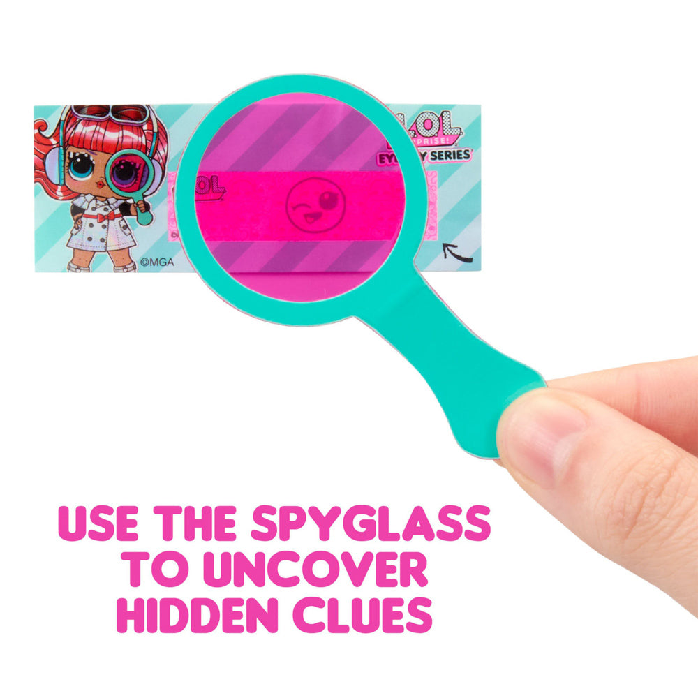 Uncover hidden clues about the L.O.L Surprise! Eye Spy Tots blind bag toy dolls