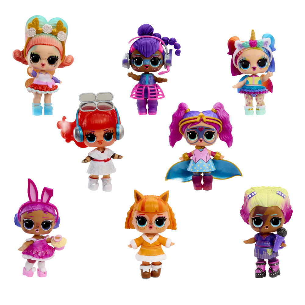 Collect all the dolls in the series: L.O.L Surprise! Eye Spy Tots blind bag toy dolls.